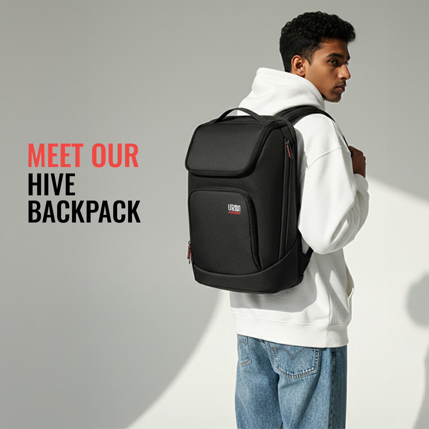 Image of Urban Jungle Hive workpack, 30Ltrs, Polyester Laptop Backpack for Men and Women, Black 30 L Laptop Backpack