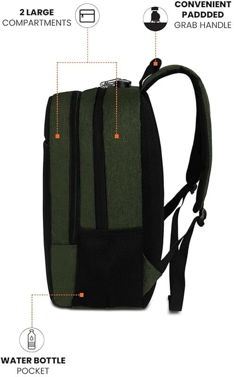 Image of FUR JADEN With Anti-Theft Number Lock USB Charging Port and 15.6 Inch Laptop Compartment 20 L Laptop Backpack