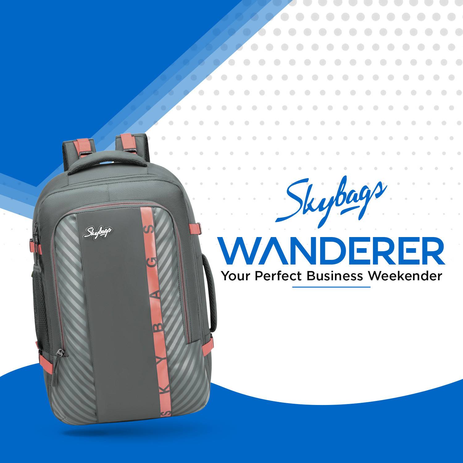 SKYBAGS WANDERER 40L WEEKENDER Black Backpack - Image 2