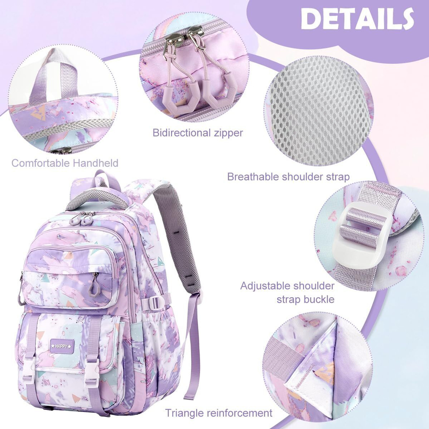 Image of Luman Attractive Girls College and Traveling, School Backpack Waterproof Backpack 34 L Laptop Backpack