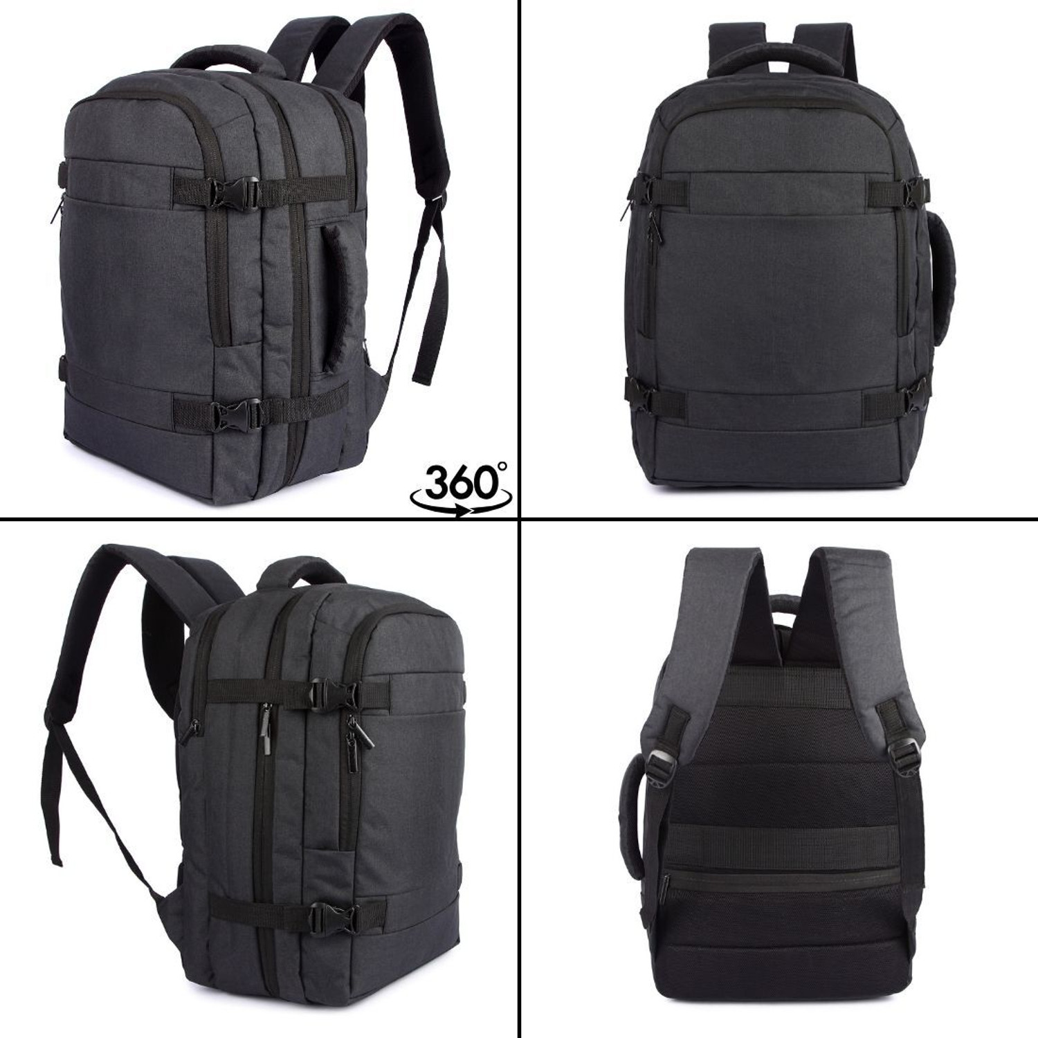 Image of Nexfo Gets Better Ap sFlight Cabin Approved Carry On with 16 inch Laptop Compartment 45 L Backpack