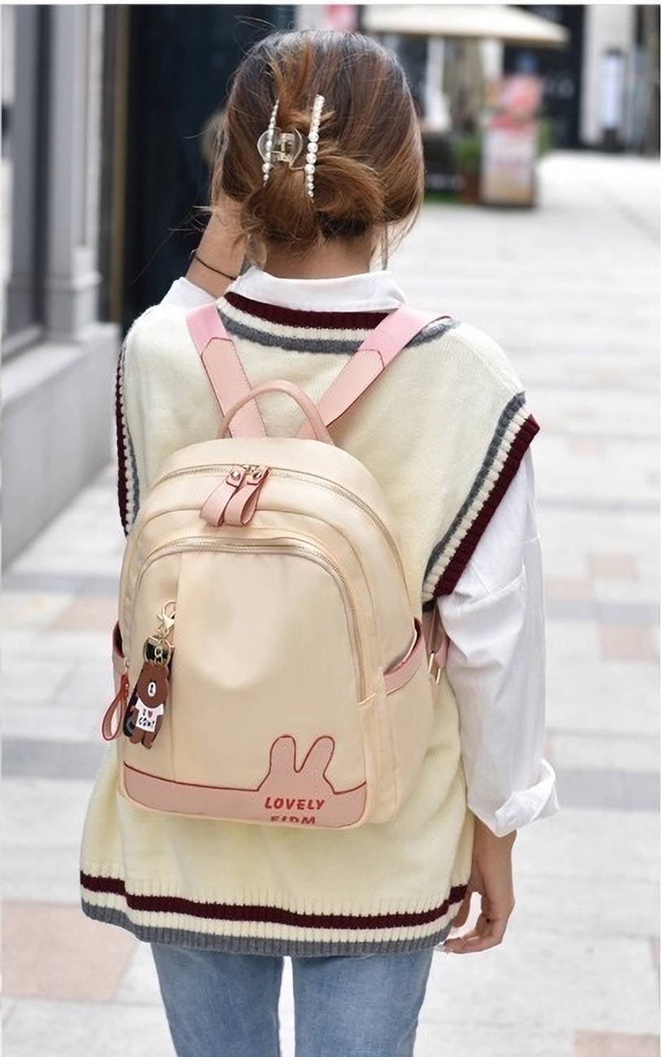 cute multipurpose mini backpack RAVUO Purse for Women, Convertible Leather Handbag Shoulder Bags Travel Daypack 3 Ways to Carry,Brown : Clothing, Shoes & Jewelry catching accessory. Mini Backpack Women Girls Water-Resistant