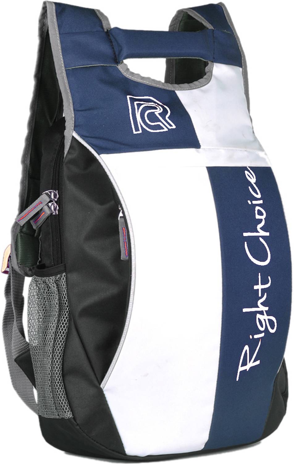 RIGHT CHOICE BLACK NAVY BLUE WHITE stylish tuff quality college school casual bag 20 L Backpack
