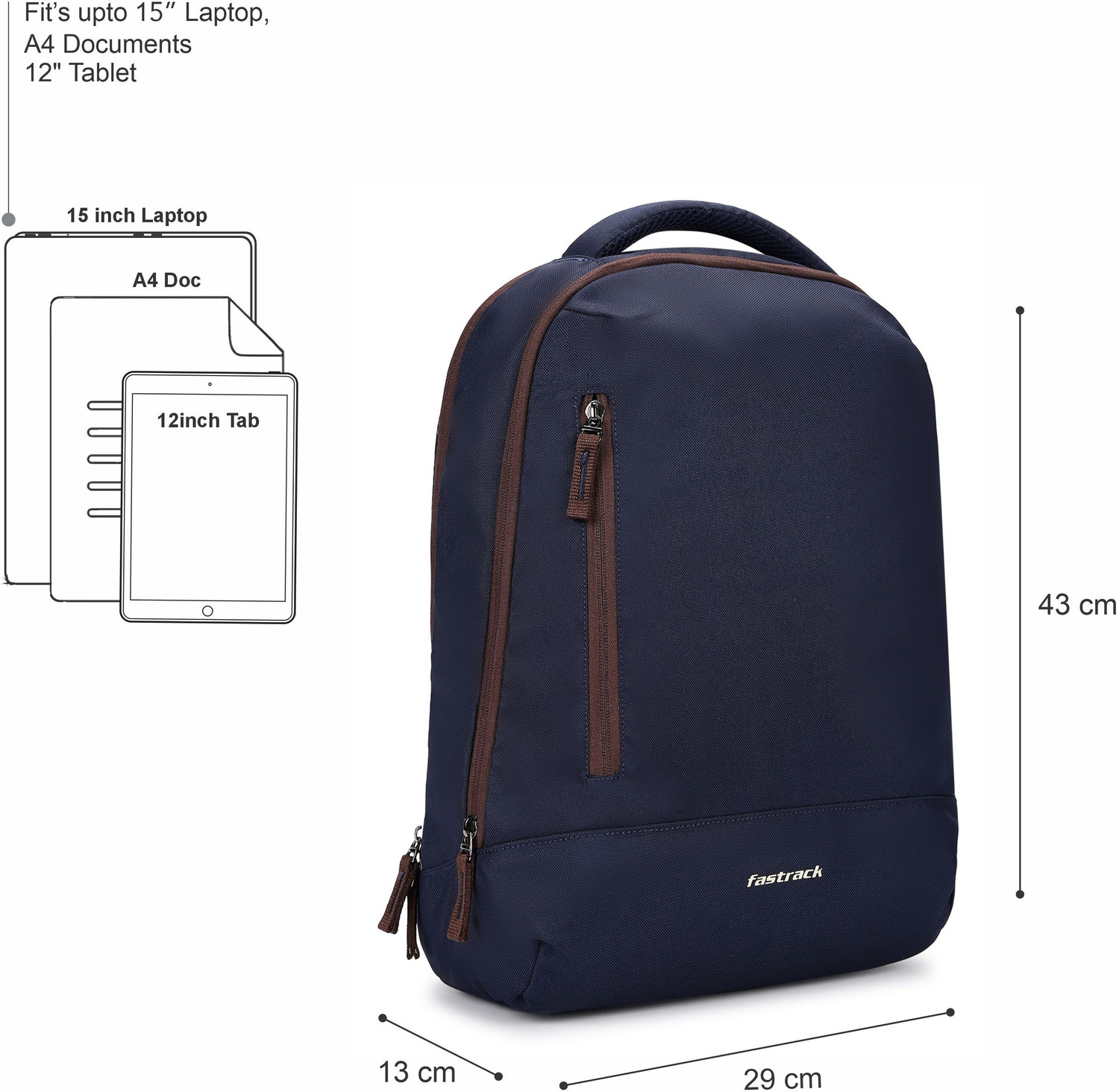 Image of Fastrack Unisex Dailypack Backpack with 15 inchLaptopSleeve 18 L Laptop Backpack