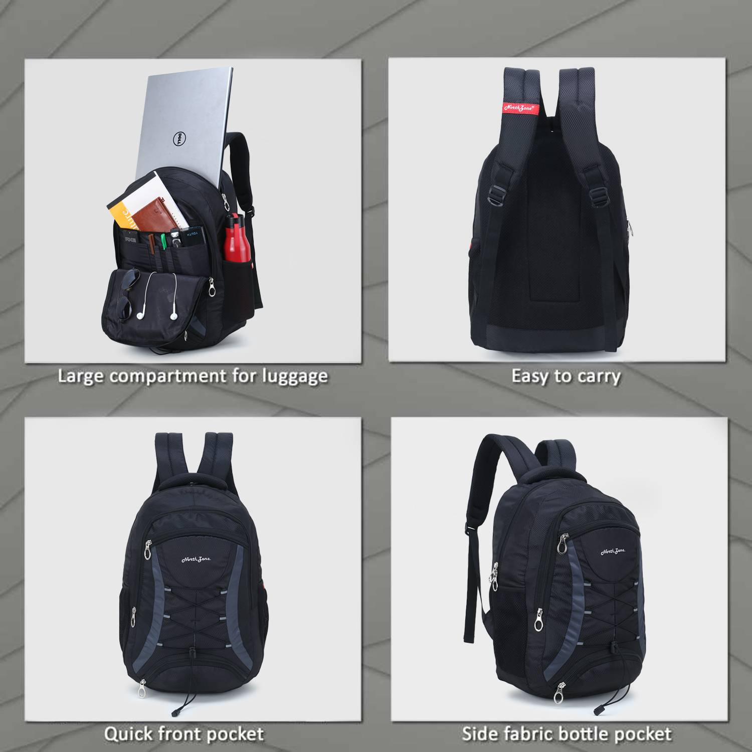 NorthZone 30L Water Resistant Backpack Pack of 30 - Image 3