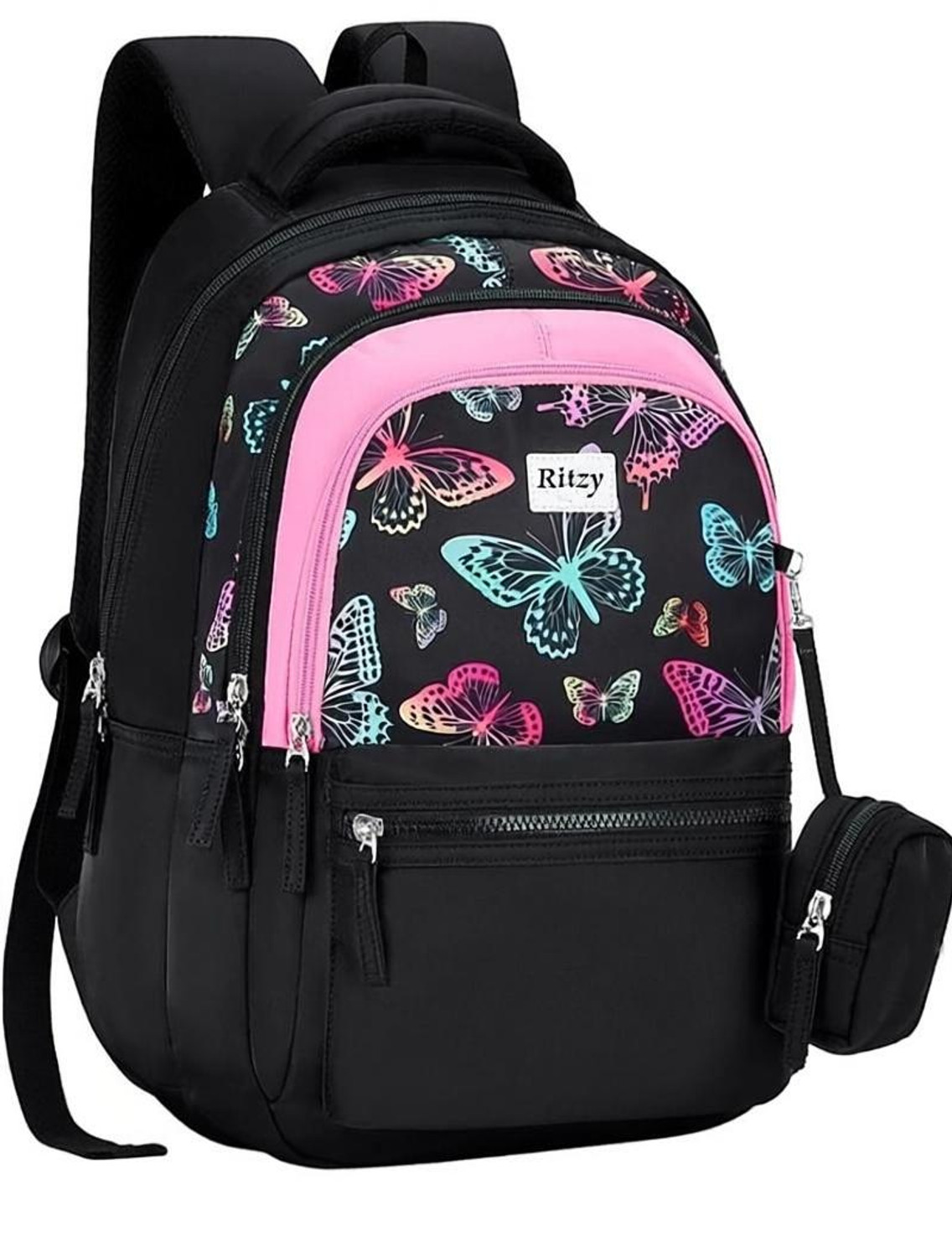 Image of RITZY 40 L GIRLS AND WOMEN Backpack FOR SCHOOL COLLEGE TRAVEL BACKPACK (BLACK) 40 L Backpack