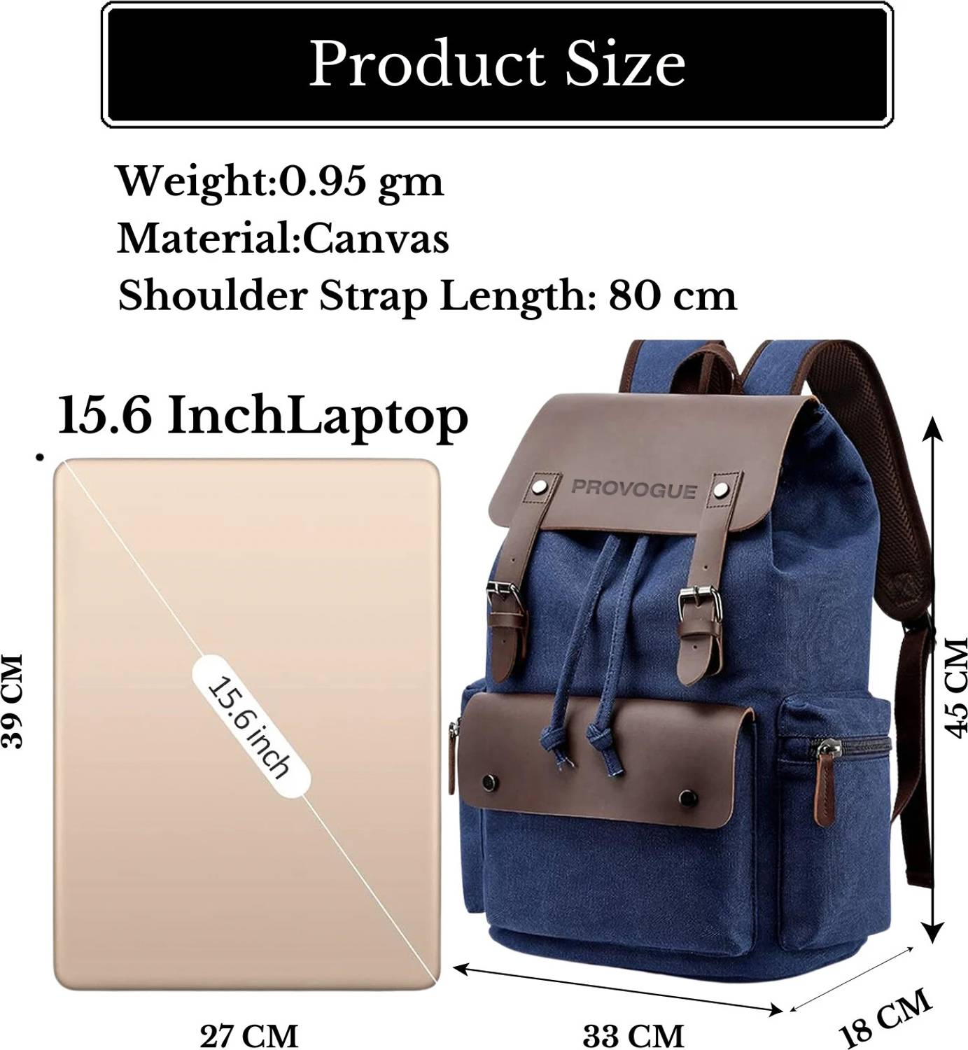 PROVOGUE 28L Canvas Travel Daypack - Image 2