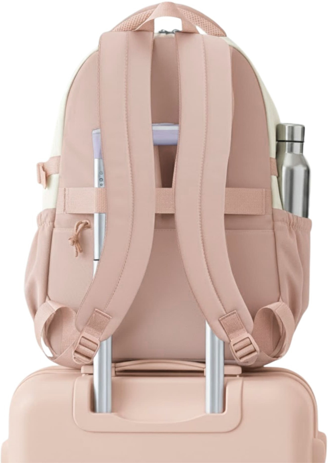 Image of Aximoz Two-tone backpack With Attached Key Chain with matching branding 30 L Backpack