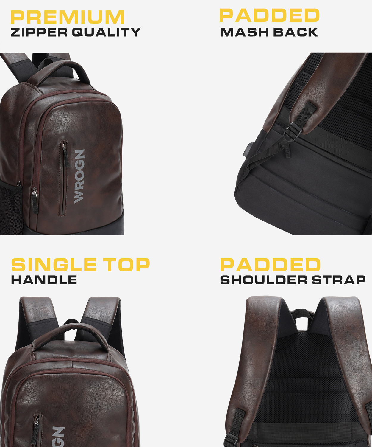Image of WROGN Large with USB Charging Port 15.6 inch with two Compartment 35 L Laptop Backpack