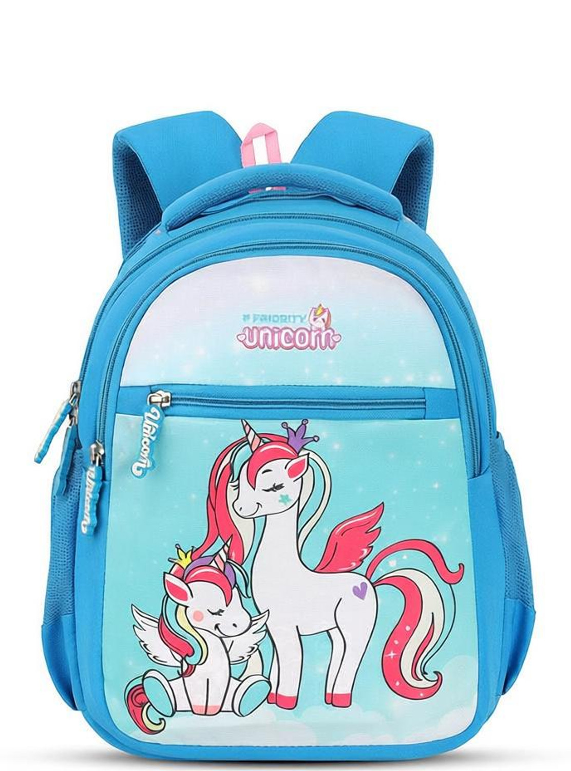 Image of Priority 14 Inch Unicorn Printed Teal Blue School 21 L Backpack