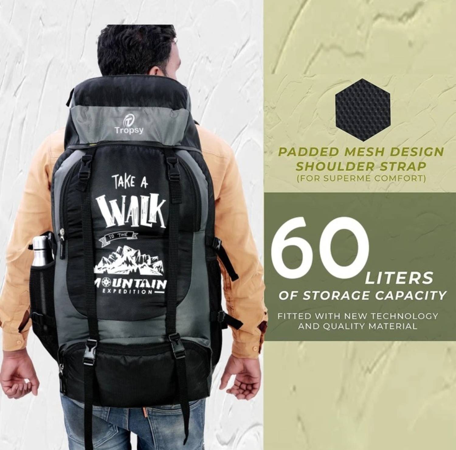 JIRFASHION Mountain Rucksack 60L - Image 3