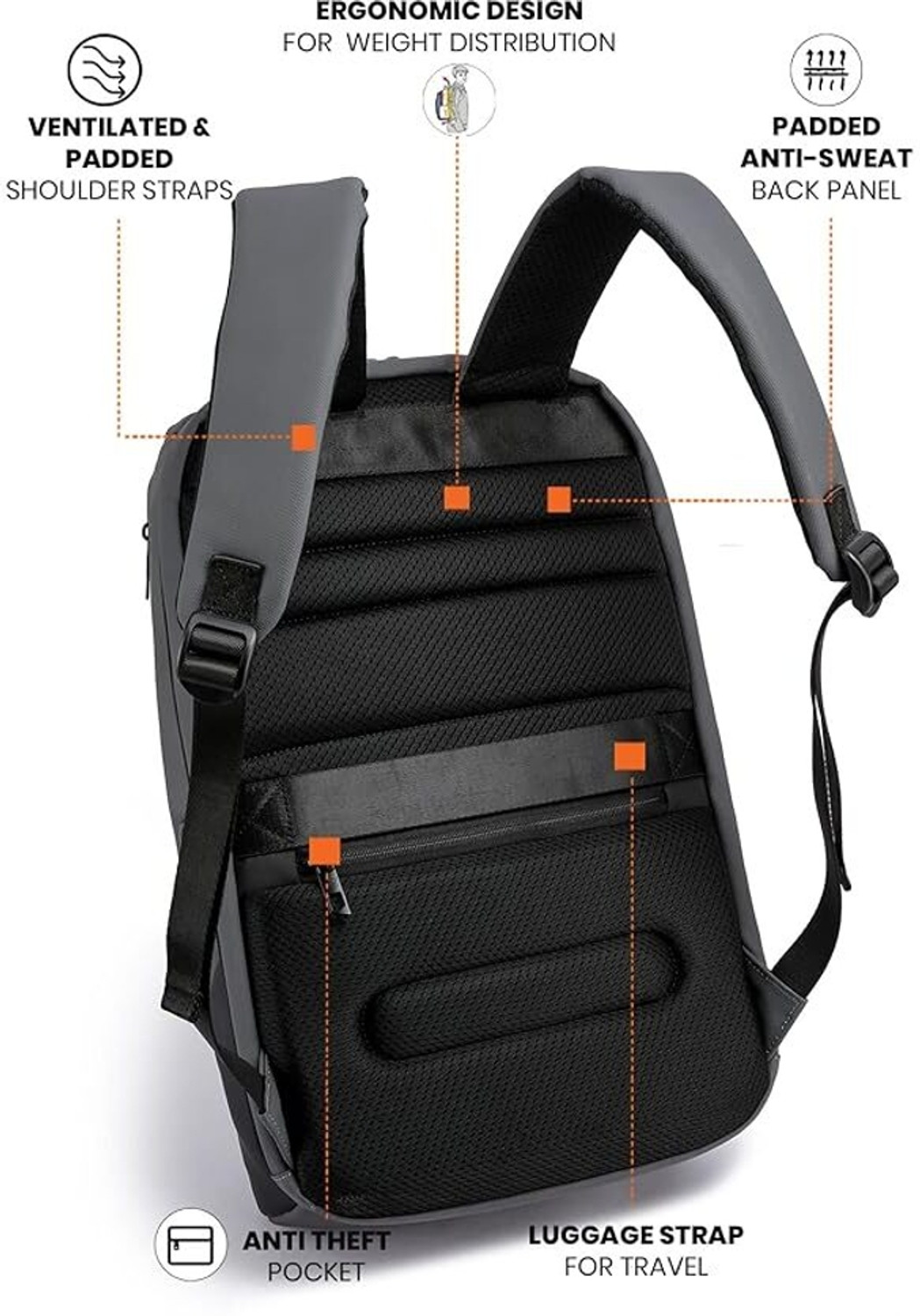 Image of FUR JADEN BM95 Grey 21 L Laptop Backpack