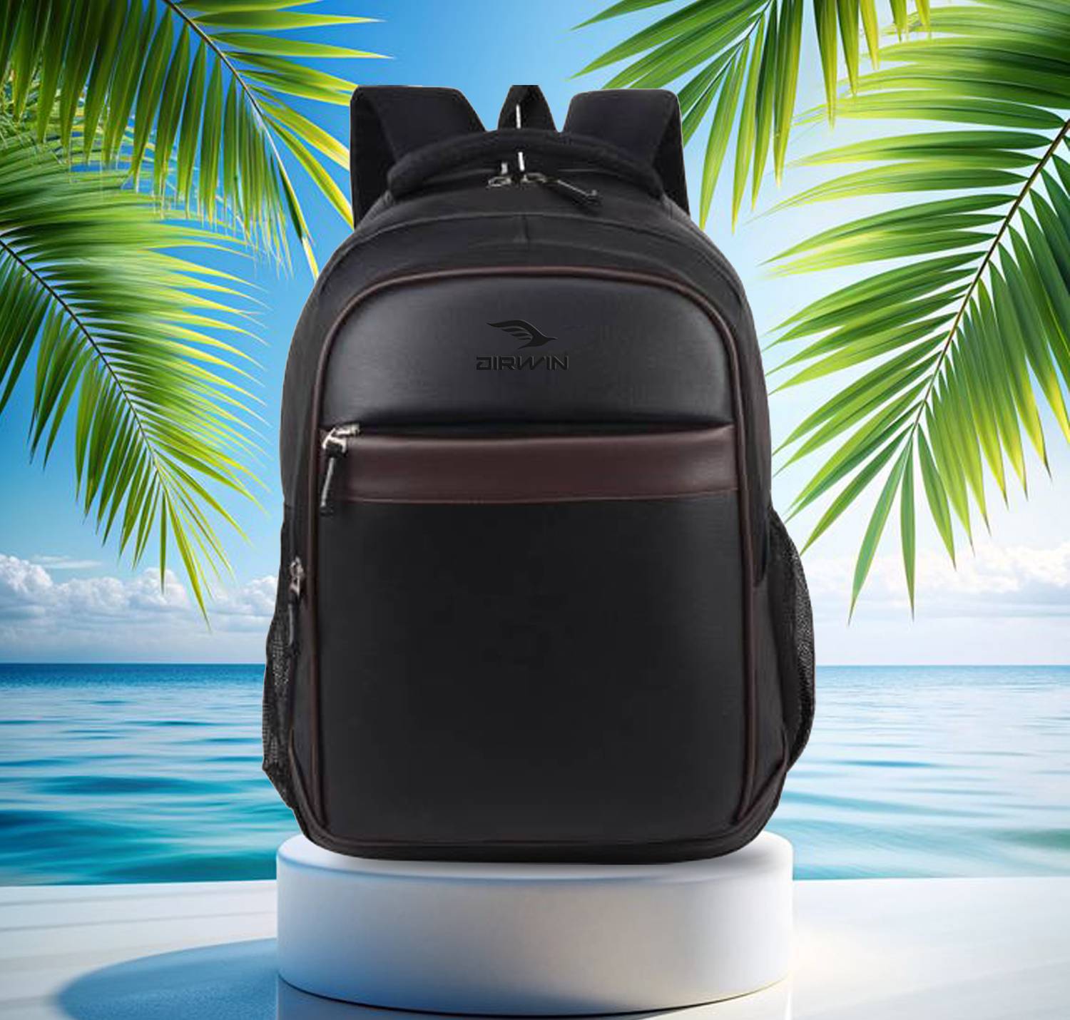 Airwin 25L Leather Laptop Backpack