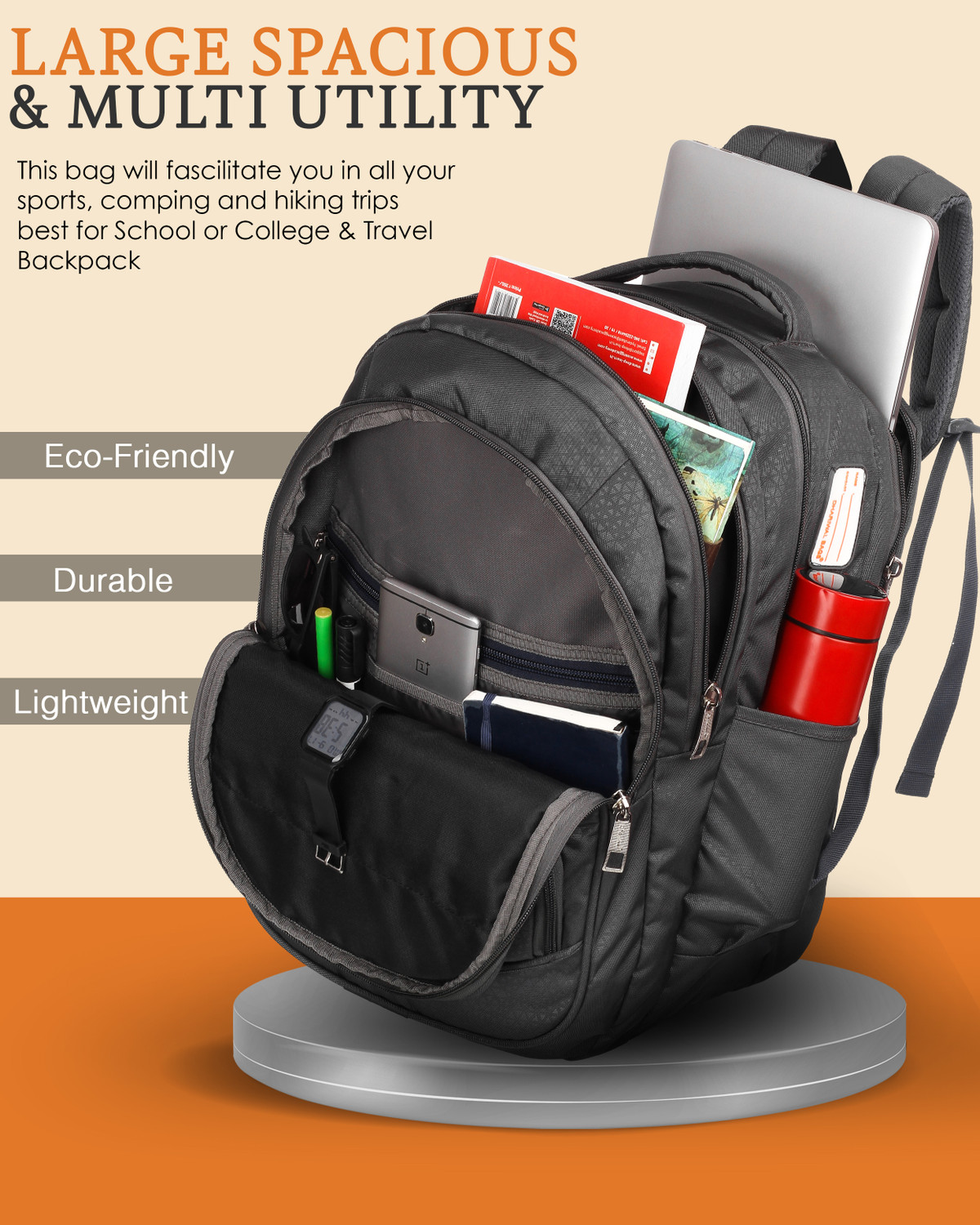 Image of Dhariwal 50L LARGE TRAVEL BACKPACK FOR OUTDOOR SPORT HIKING BAG BP-242 50 L Backpack