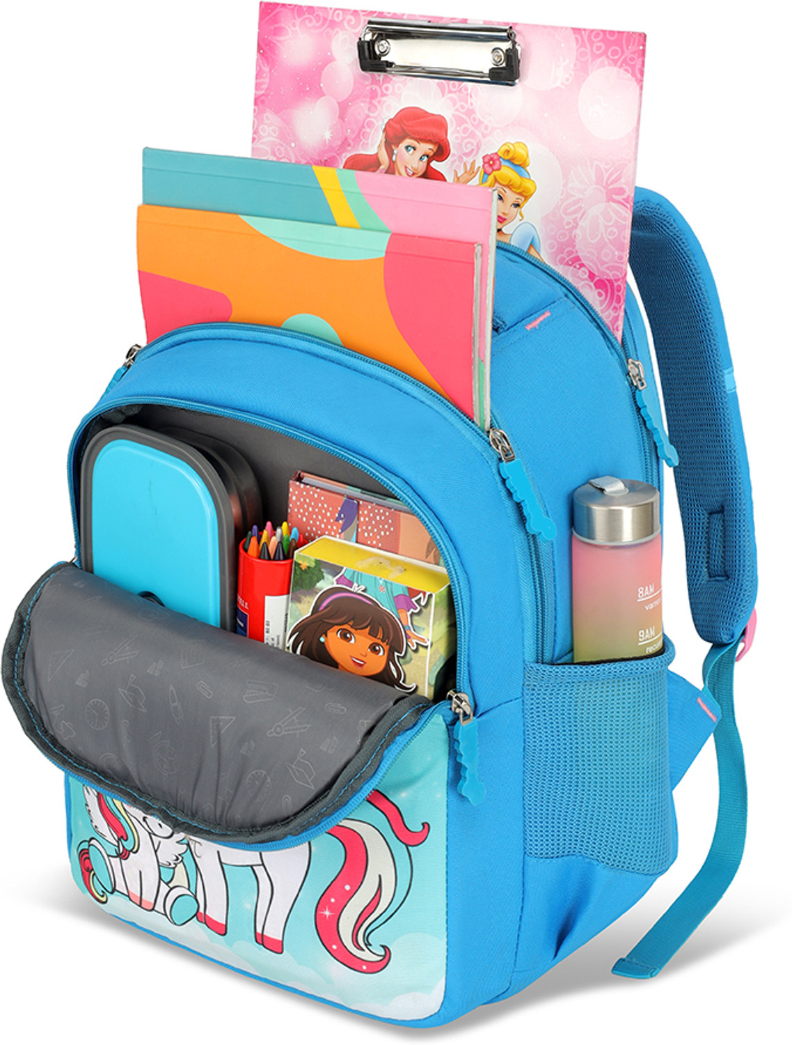Image of Priority 14 Inch Unicorn Printed Teal Blue School 21 L Backpack