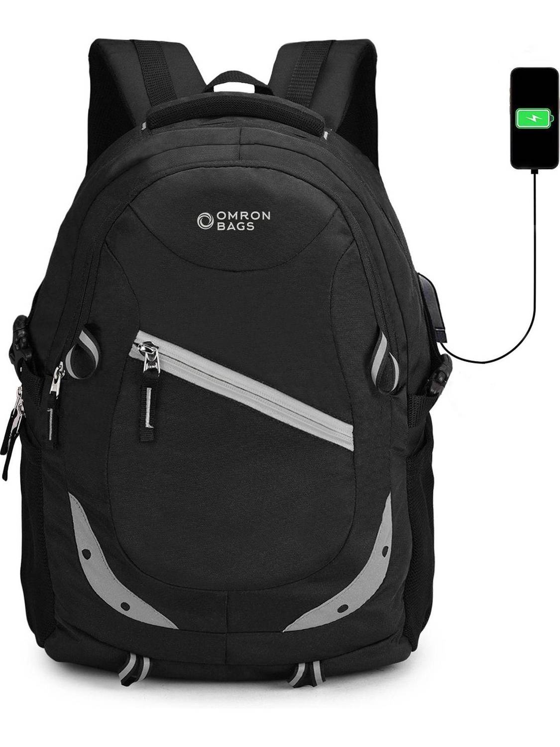 OMRON BAGS Smart Backpack With USB port and rain cover for Office, College and Travel . 30 L Laptop Backpack