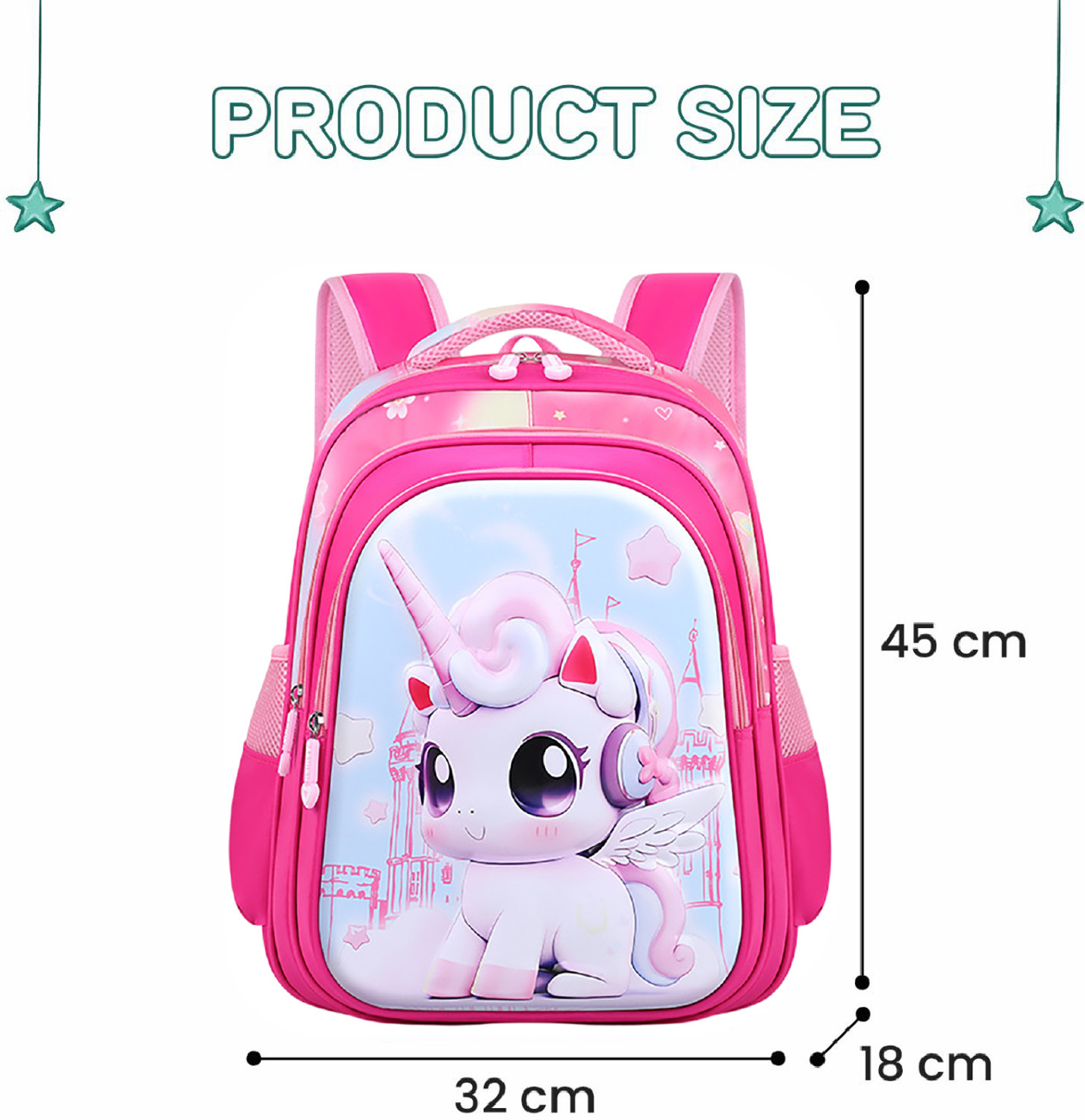 Image of SYGA Unicorn Design, Waterproof & Ultra-Light School Bag for Primary School Students 3 L Backpack