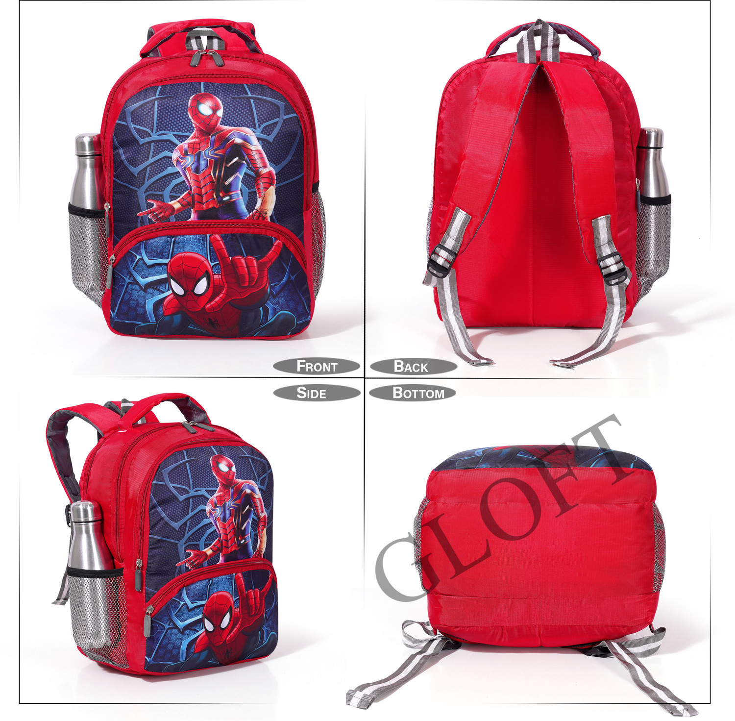 Image of Akram garments Kids Spider Man cartoon School Backpack Bag for Boy 3-7 Years Waterproof School Bag