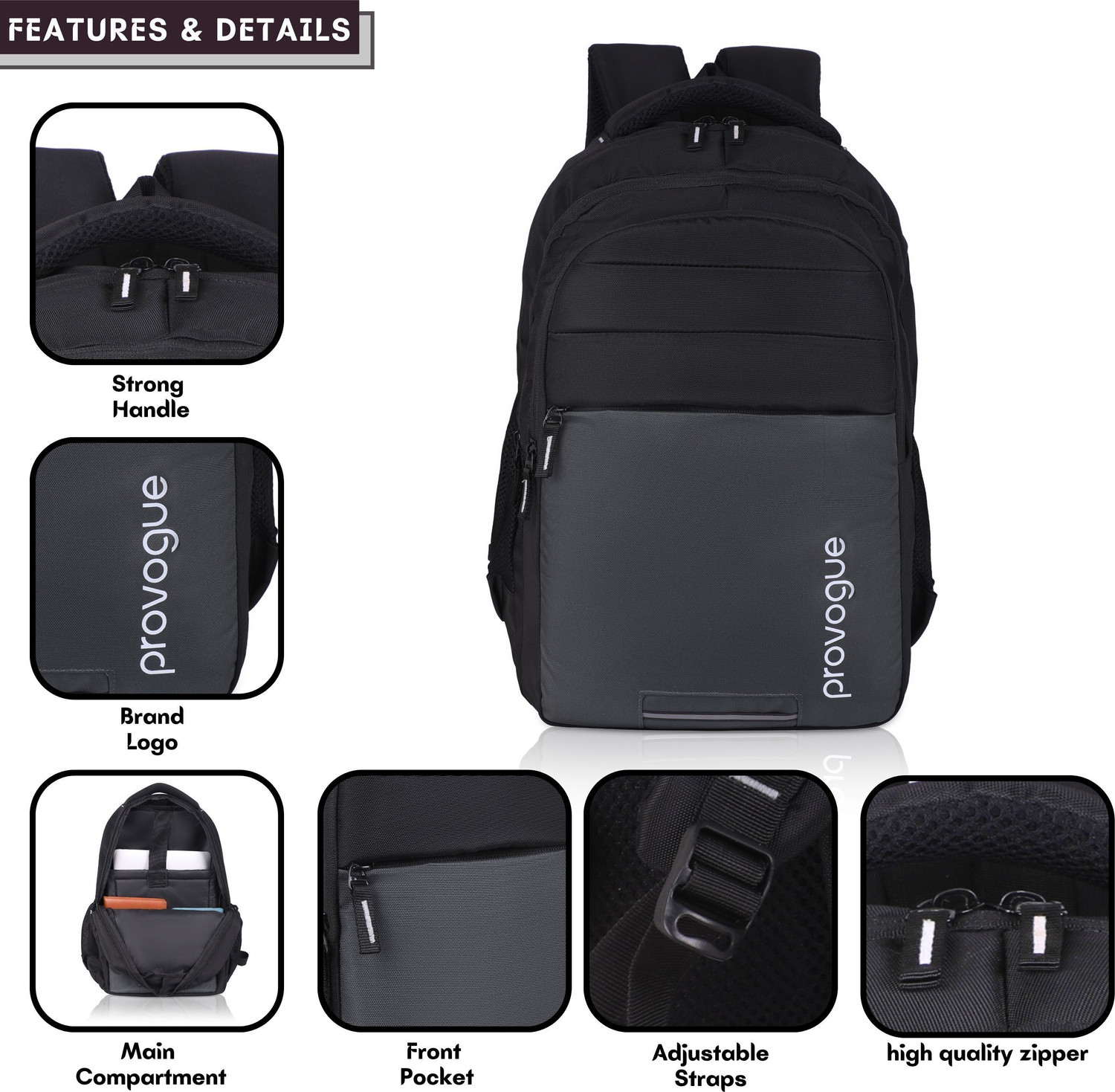 Image of PROVOGUE Casual Backpack for College & Office Use (Men & Women) 35 L Backpack