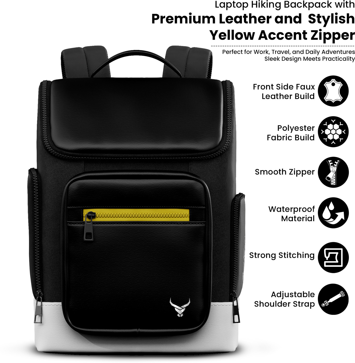 Image of REDHORNS Vintage Hiking 15.6 inch Laptop Backpack for Unisex Water-Resistant for Travel 16 L Laptop Backpack