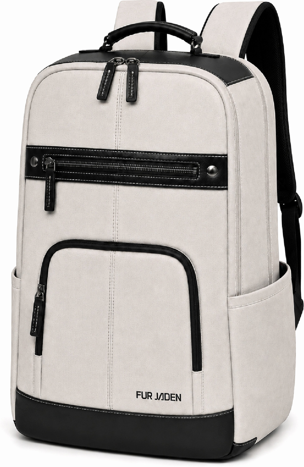 Image of FUR JADEN Vegan Leather Premium Bag with 15.6 Inch Laptop Compartment 25 L Laptop Backpack
