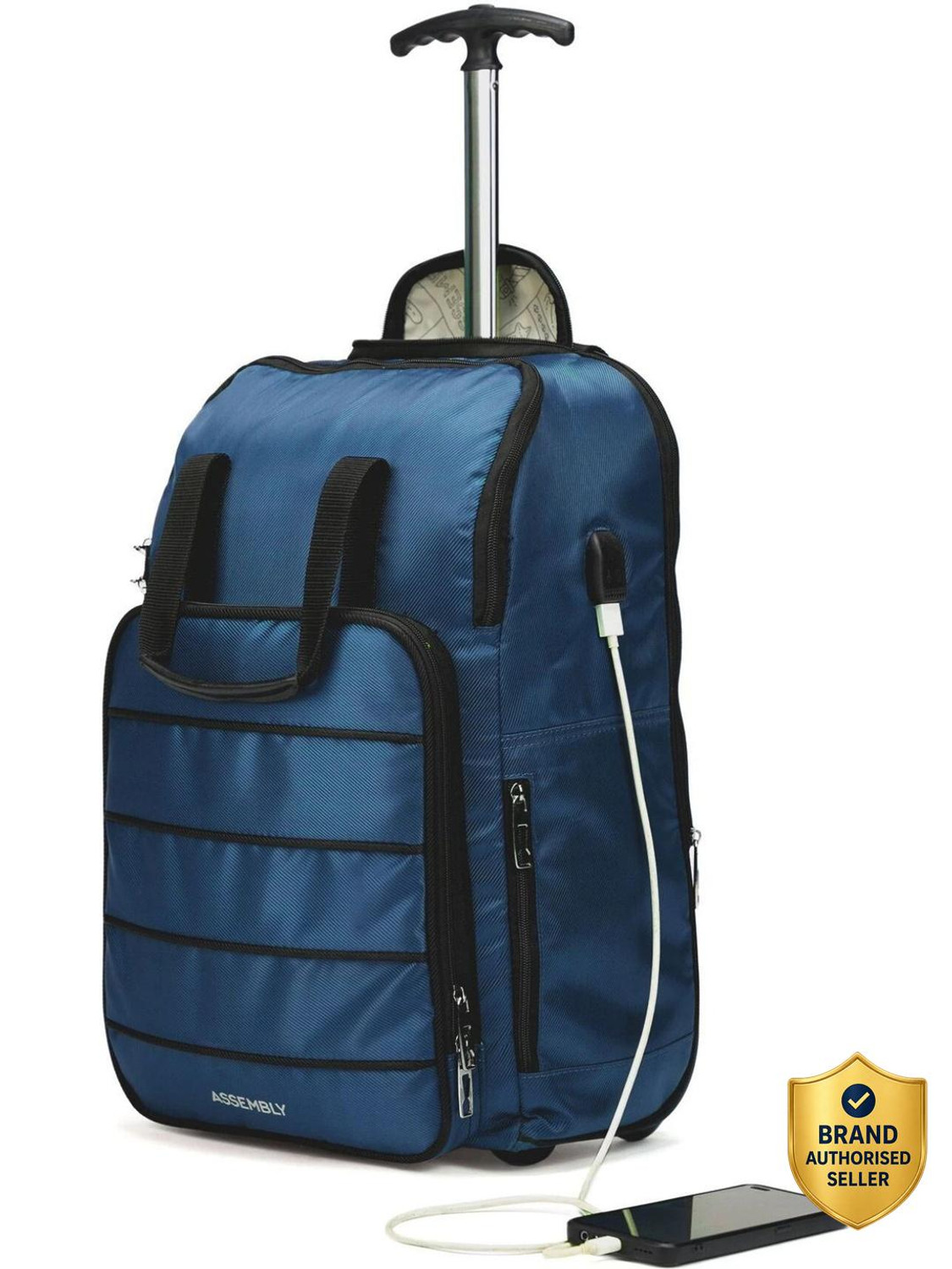 Image of Assembly Premium Laptop Trolley Roller Case - Two wheels - USB Charging Port 30 L Trolley Backpack