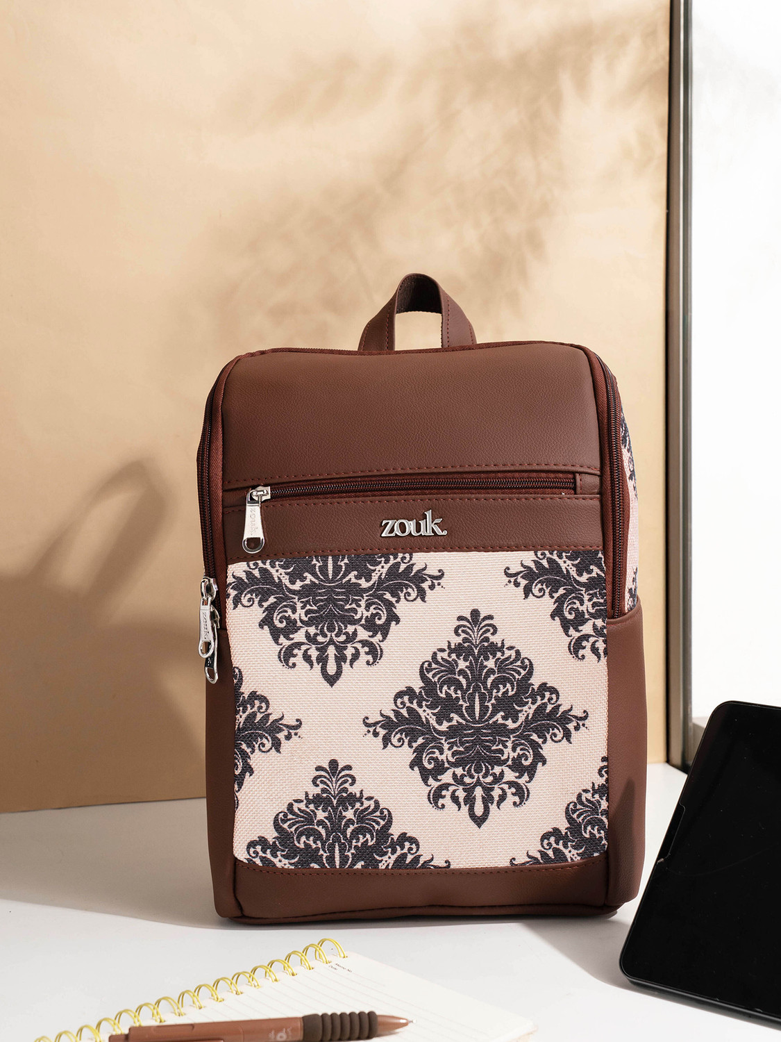 Image of ZOUK Mughal Motif Amalia Daypack 10.6 L Laptop Backpack