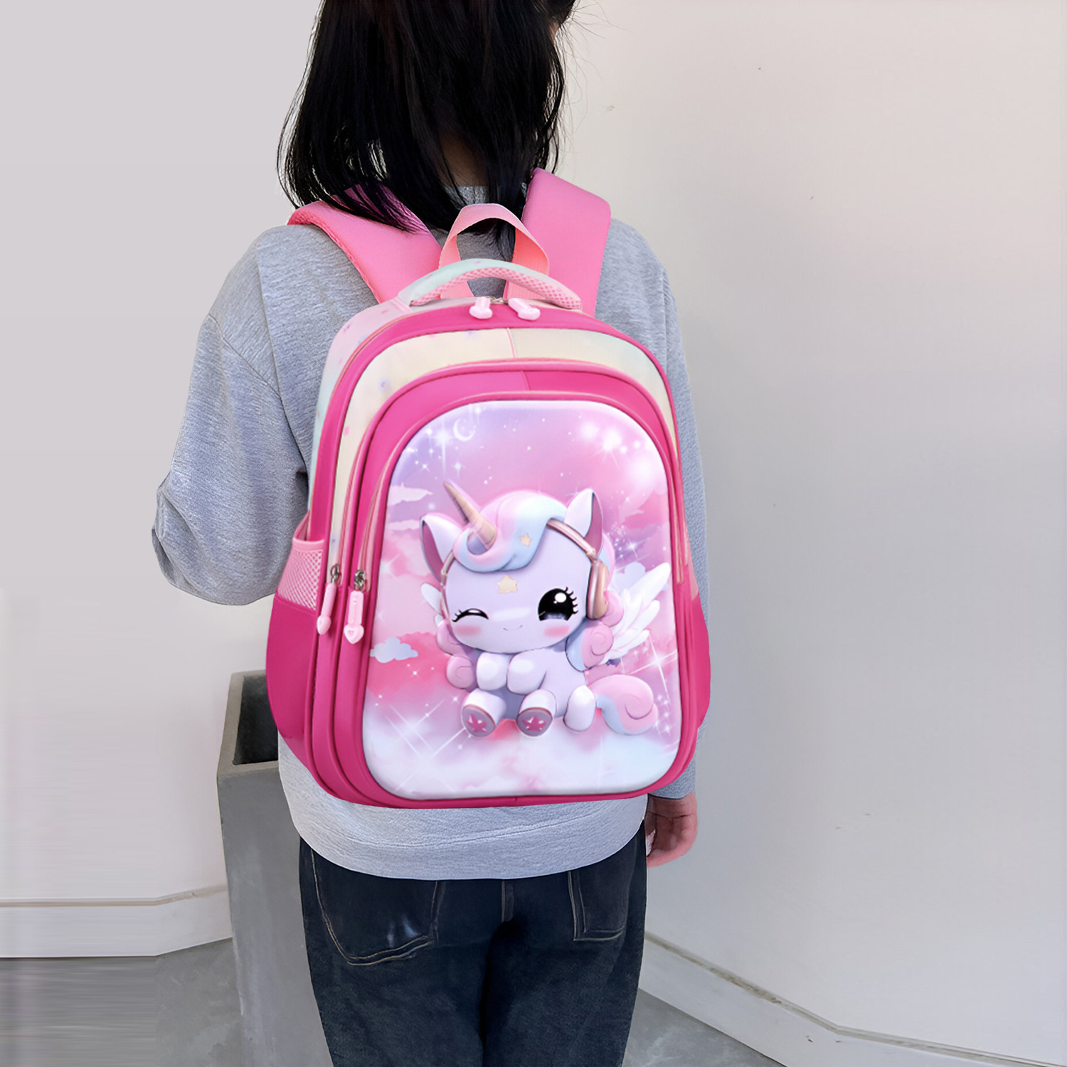 Image of SYGA Unicorn Design, Waterproof & Ultra-Light School Bag for Primary School Students 3 L Backpack