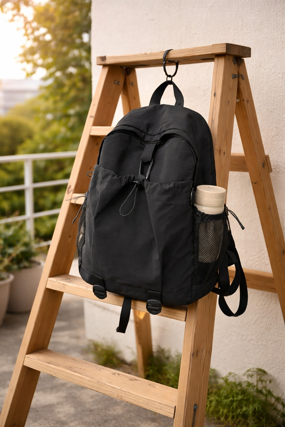 Image of saaventures Small 20 L Laptop Backpack Unisex Lightweight Backpack Waterproof Multi-pocket Large Capacity Travel Custom (Black)