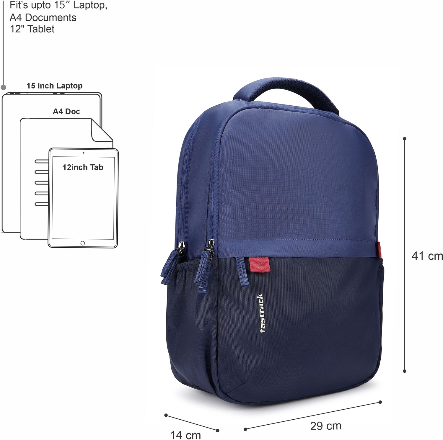 Image of Fastrack Unisex Carryall Laptop Backpack with 15 inch Laptop Sleeve 20 L Laptop Backpack