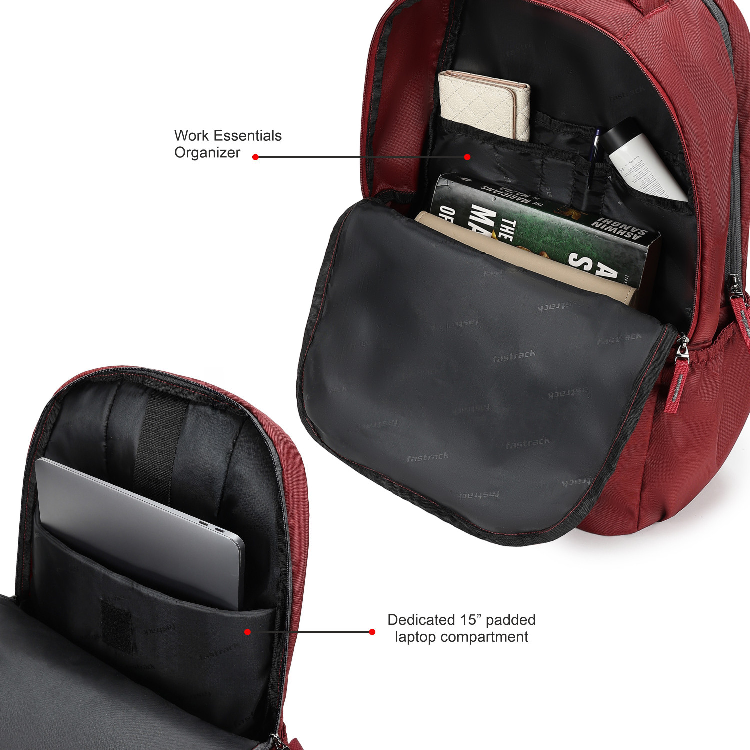 Image of Fastrack Unisex Haulpack Laptop Backpack with 15 inchLaptopSleeve 28 L Laptop Backpack