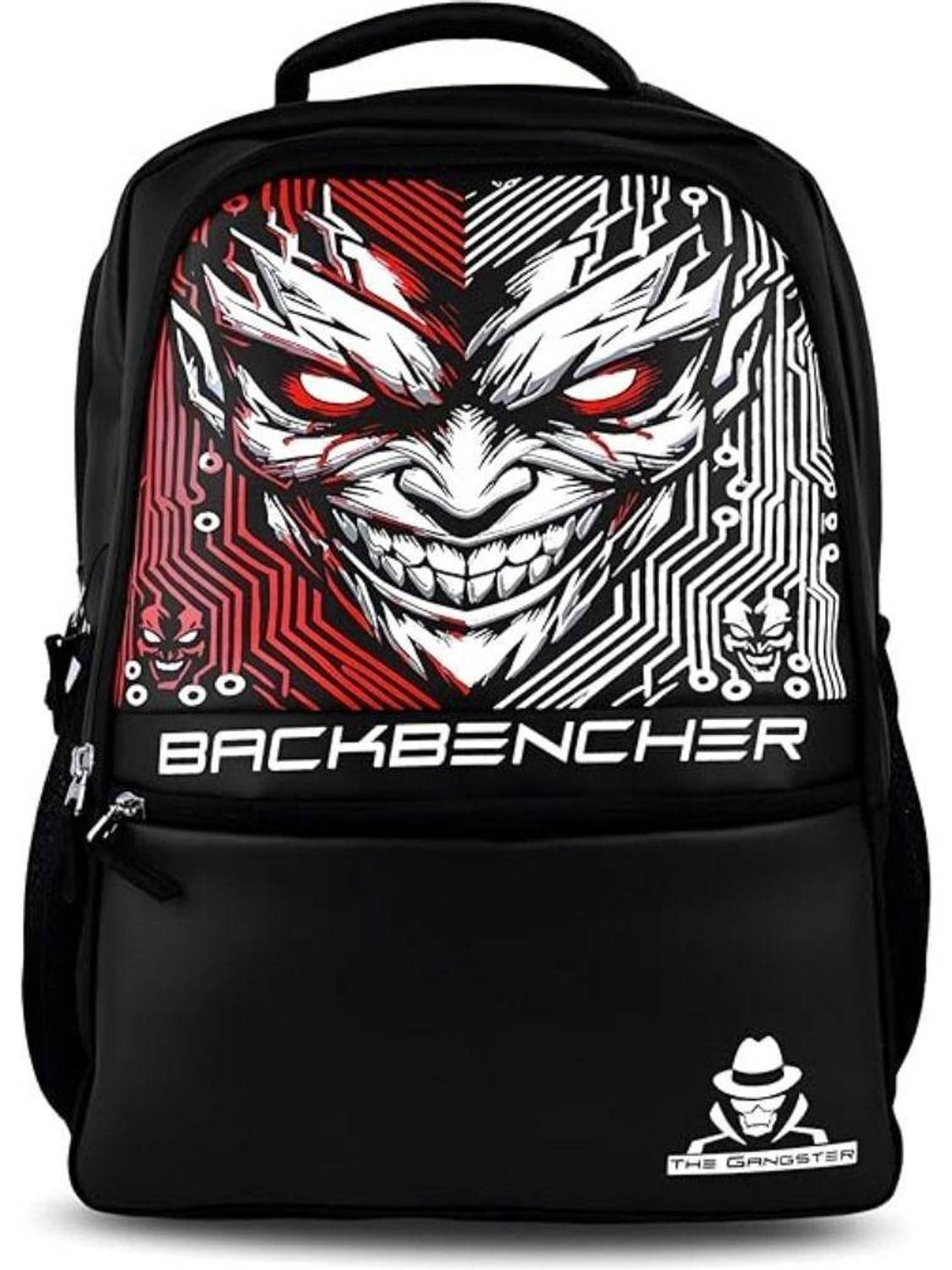 THE GANGSTERR Devil Leather Backpack With 2 Hidden Pockets For Boys 28 L Laptop Backpack