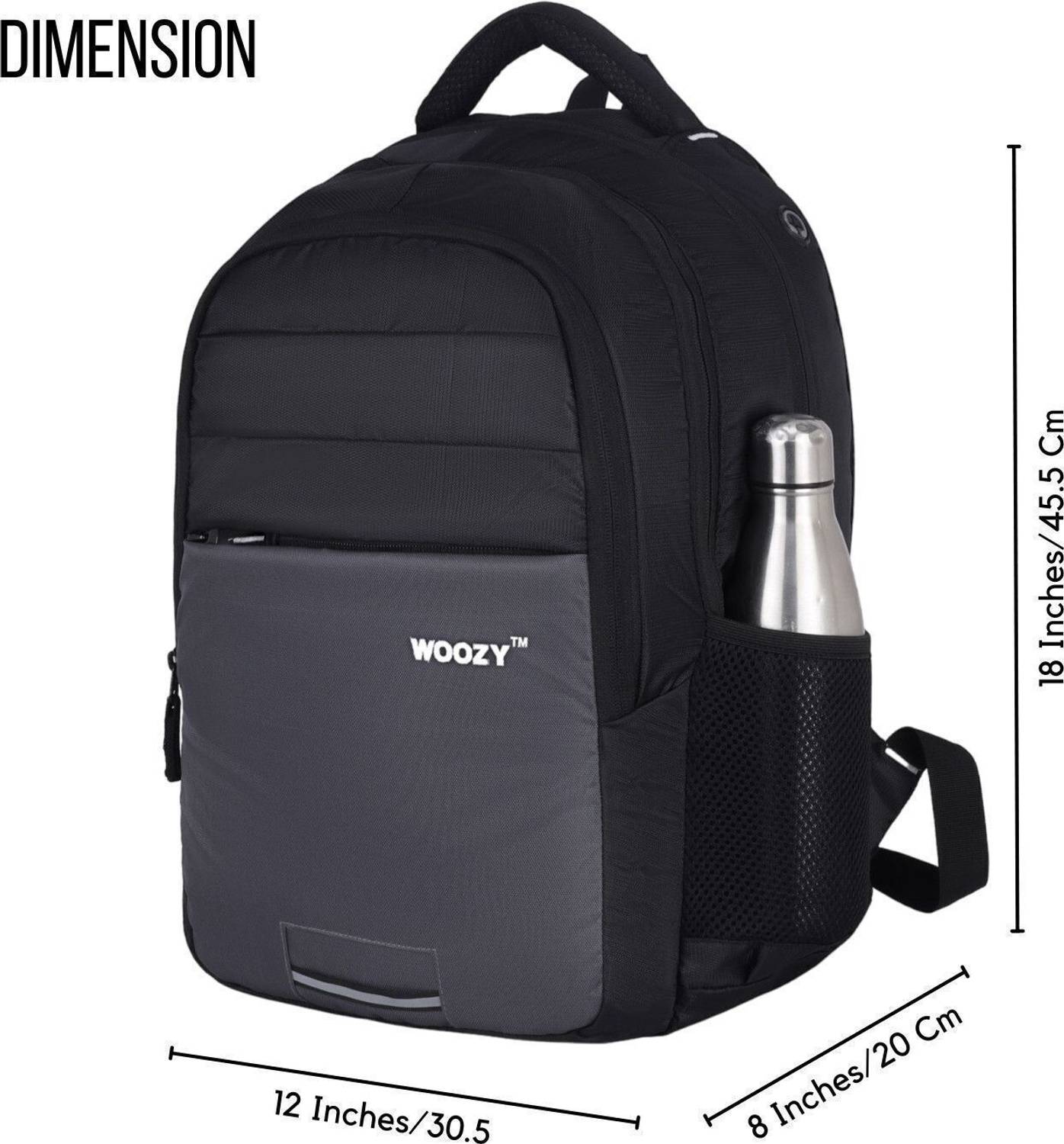 Woozy Premium College Backpack 30L Grey - Image 4