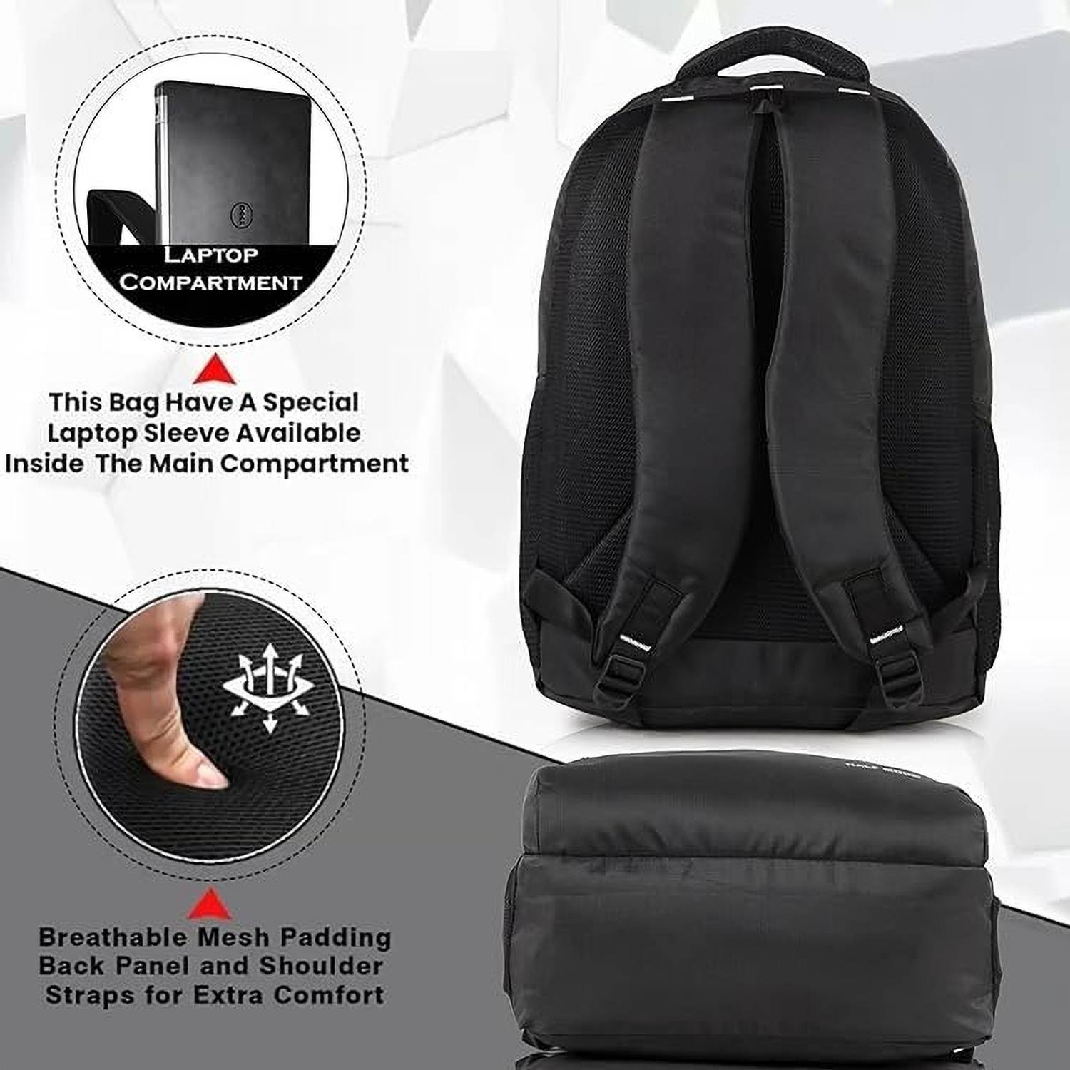 buyeasy Laptop Backpack Black - Image 4