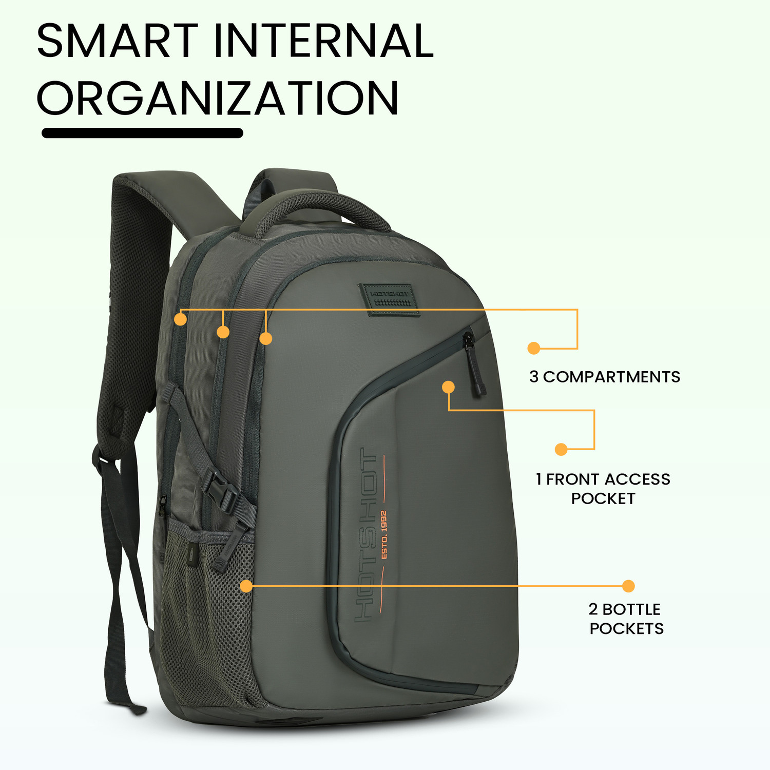 Image of HOT SHOT |bags for men|laptop bag for men|backpack for men|laptop bag|bags|college bags| 32 L Laptop Backpack