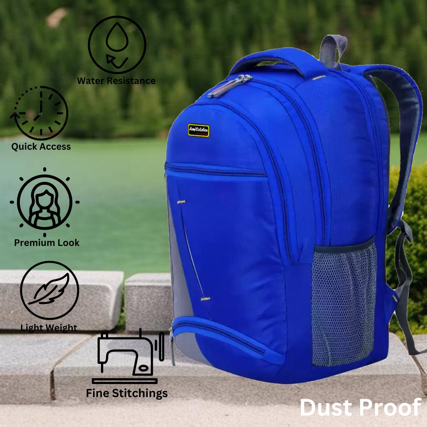 Amicoleben Premium Daily Use Bags For School/College/Office Men/Women Bags Waterproof 33 L Laptop Backpack