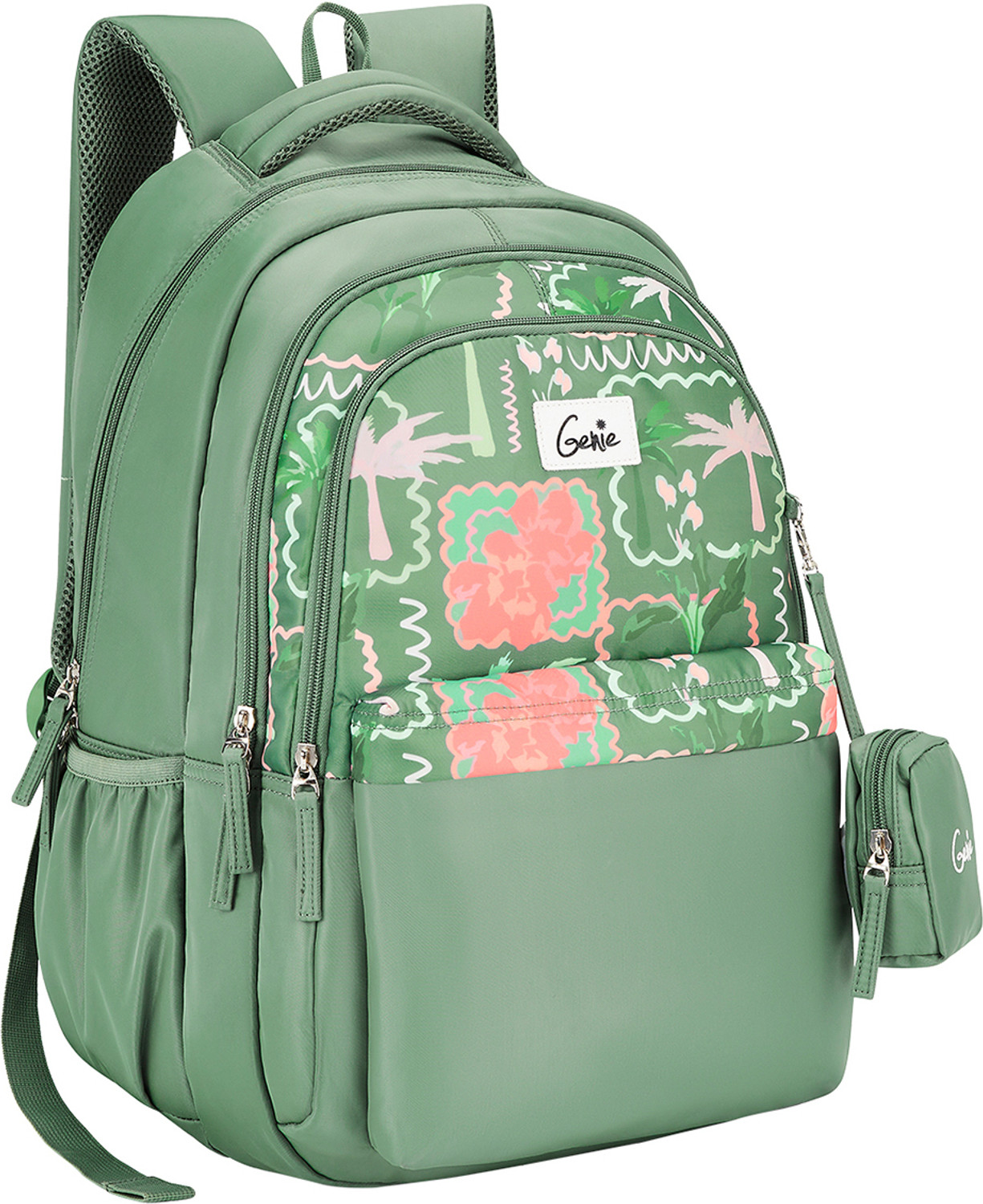 Image of Genie Mirana School Backpack For Girls |19 Inch - Sage 36 L Backpack