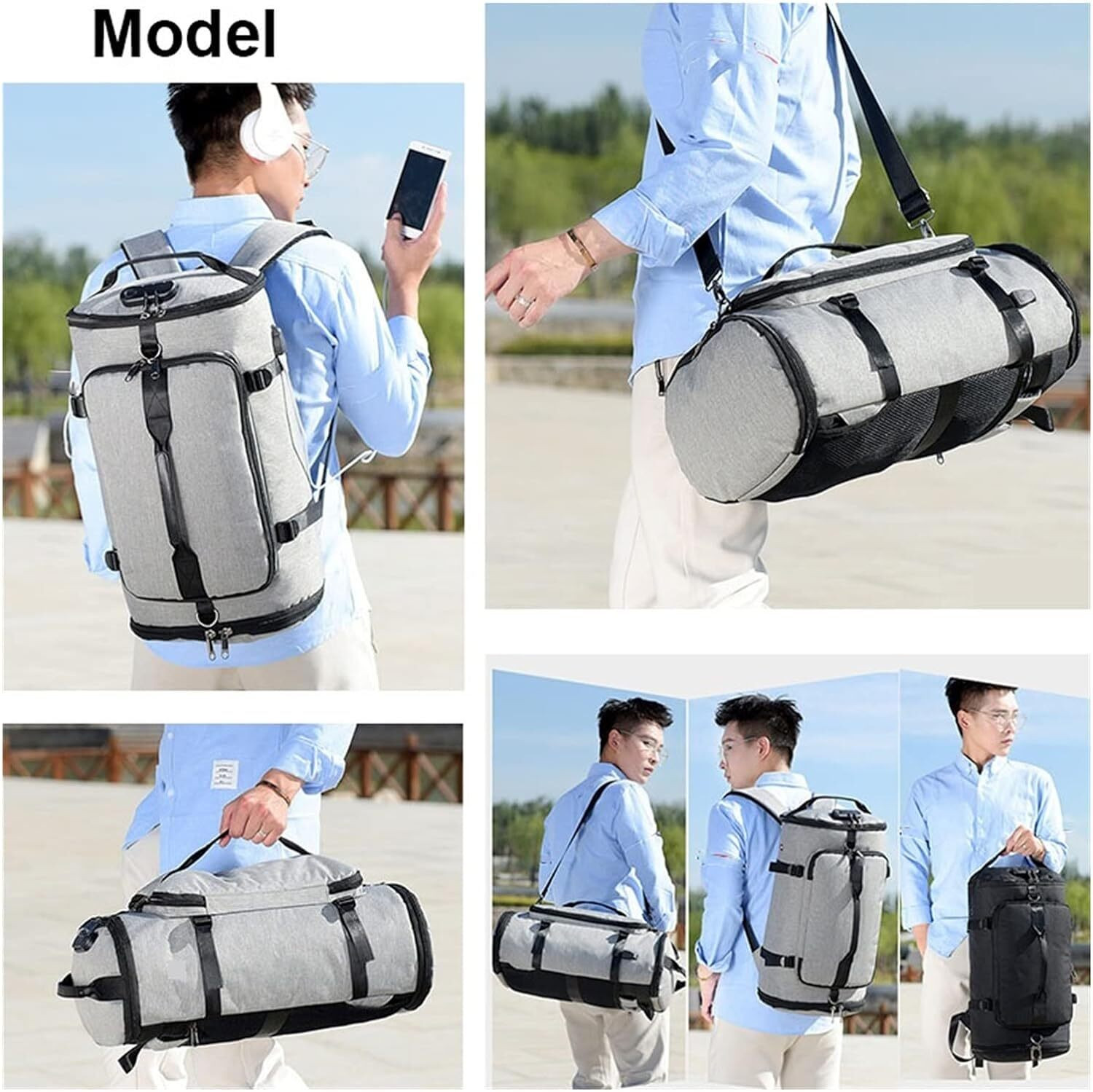 Image of HANDCUFFS Rucksack Backpacks Travel Duffle Bags Luggage Bag with Shoes Compartment 5 L Backpack