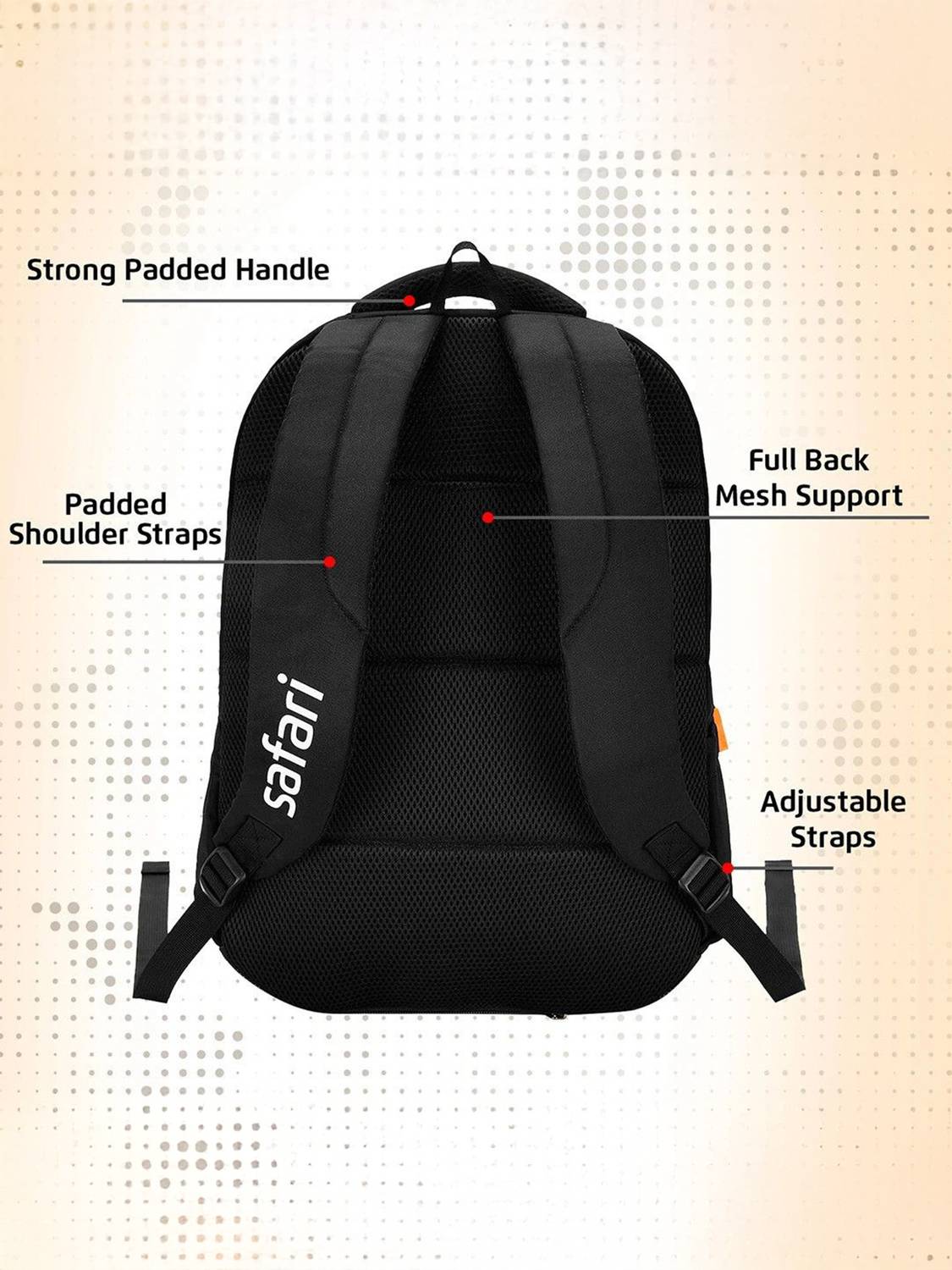 SAFARI Verge 37L Backpack (Black) - Image 2