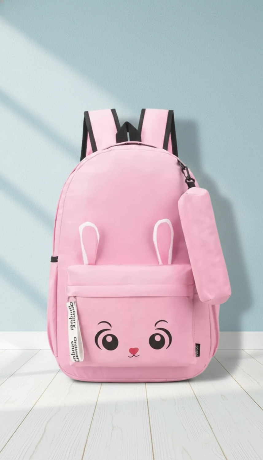 Image of Fashionlife Fancy Print Bunny Backpack For Girls 21 L Backpack
