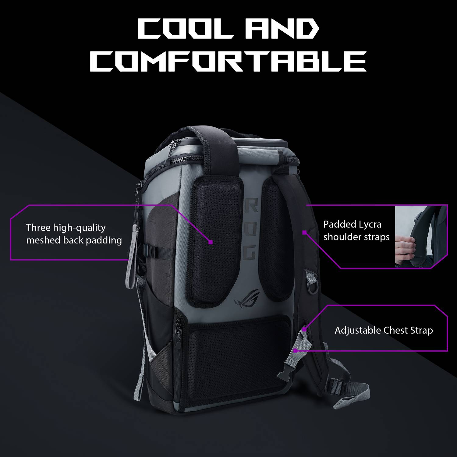 ASUS ROG Ranger BP2701 22L Laptop Backpack - Image 5