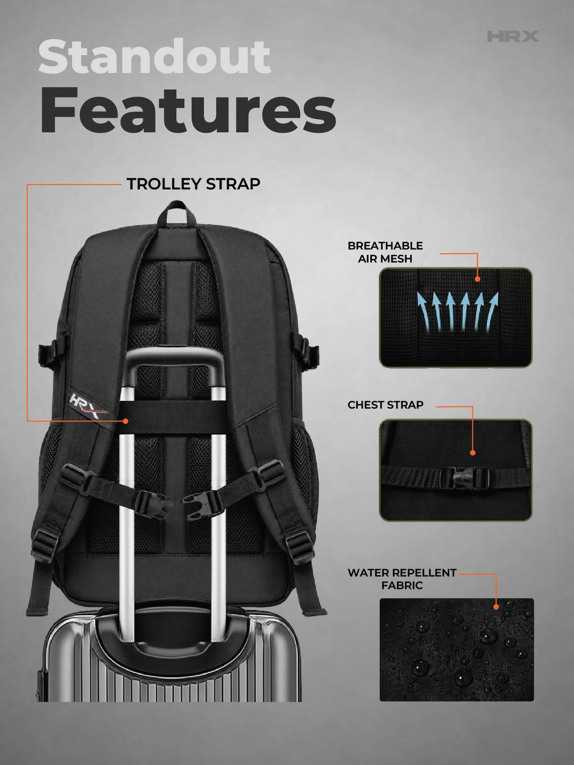 HRX MetroVault Pro 42L Laptop Backpack - Image 5