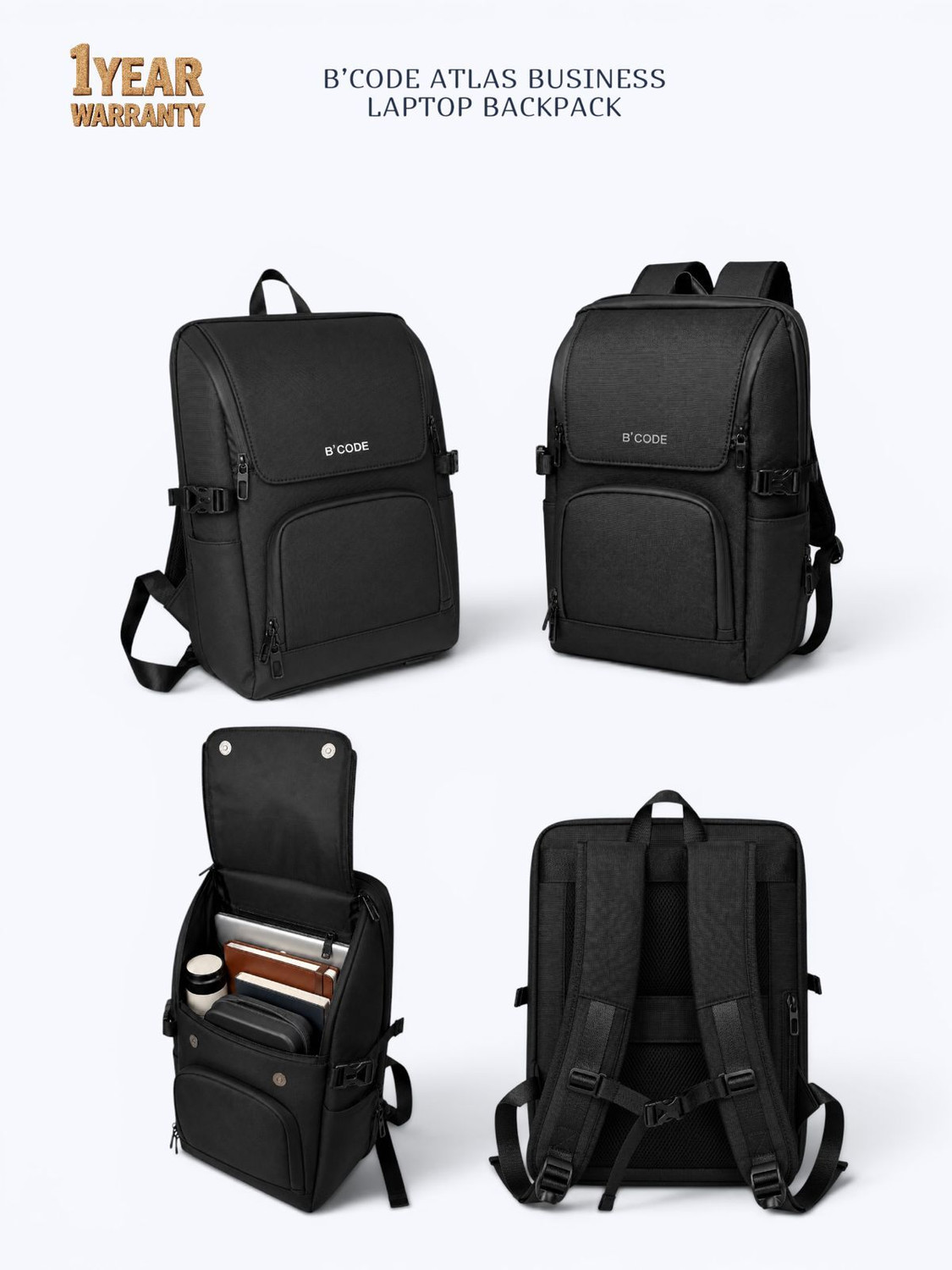 Image of Bcode Atlas Business 28L Laptop Backpack 28 L Laptop Backpack 28 L Laptop Backpack