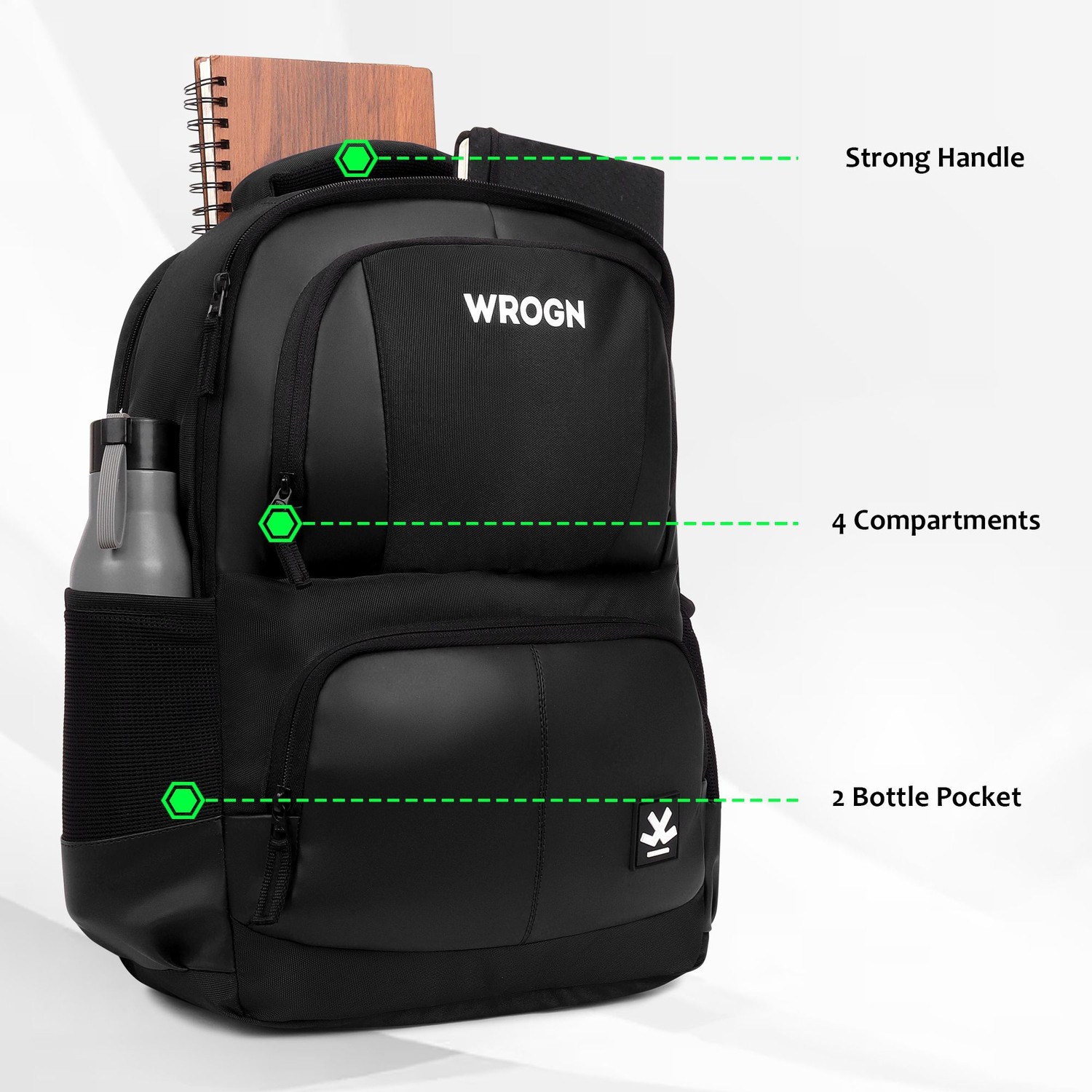 Image of WROGN HULK Anti-Theft laptop Backpack with Extra Space Bag Office /School / Travel bag 35 L Trolley Laptop Backpack