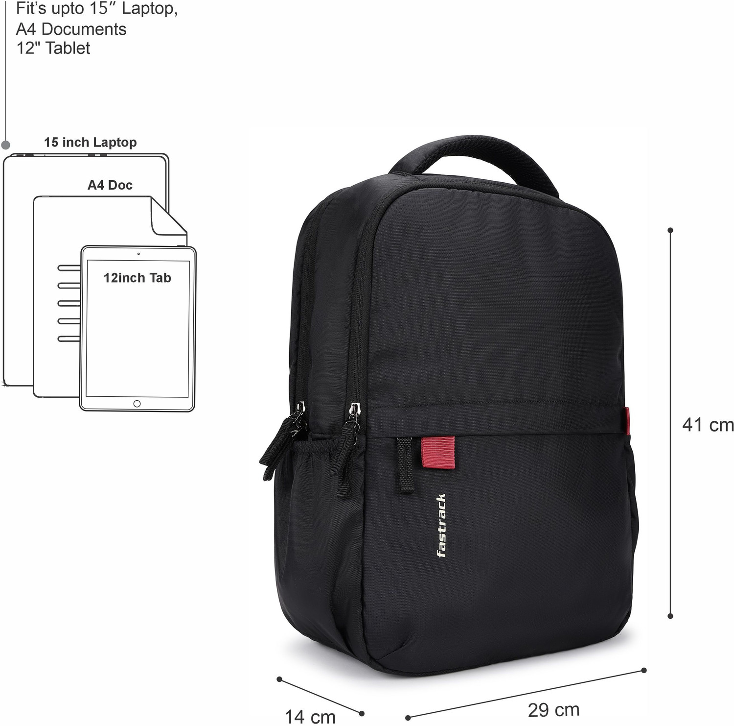 Image of Fastrack Unisex Carryall Laptop Backpack with 15 inchLaptopSleeve 20 L Laptop Backpack