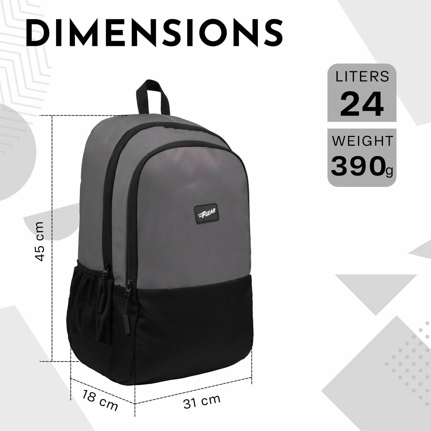 F Gear Bold Grey 24 L Backpack - Image 2