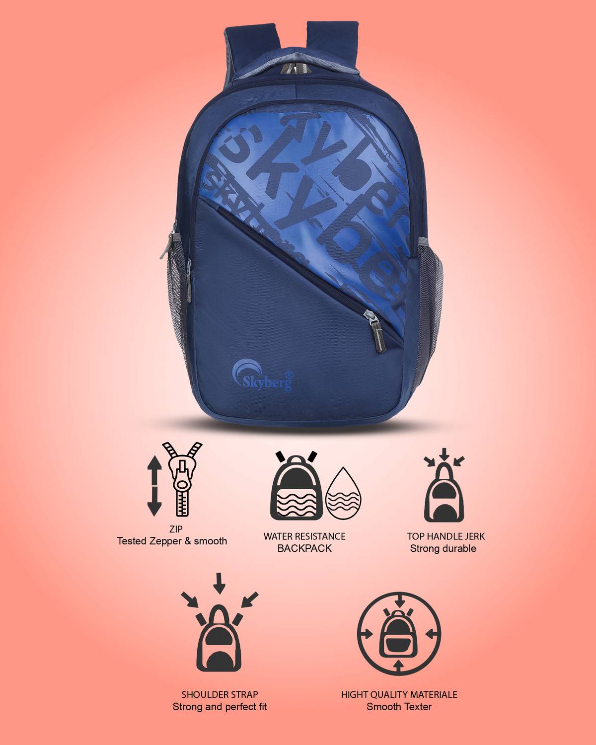Skyberg 45L Waterproof Laptop Backpack Pack of 45 - Image 4