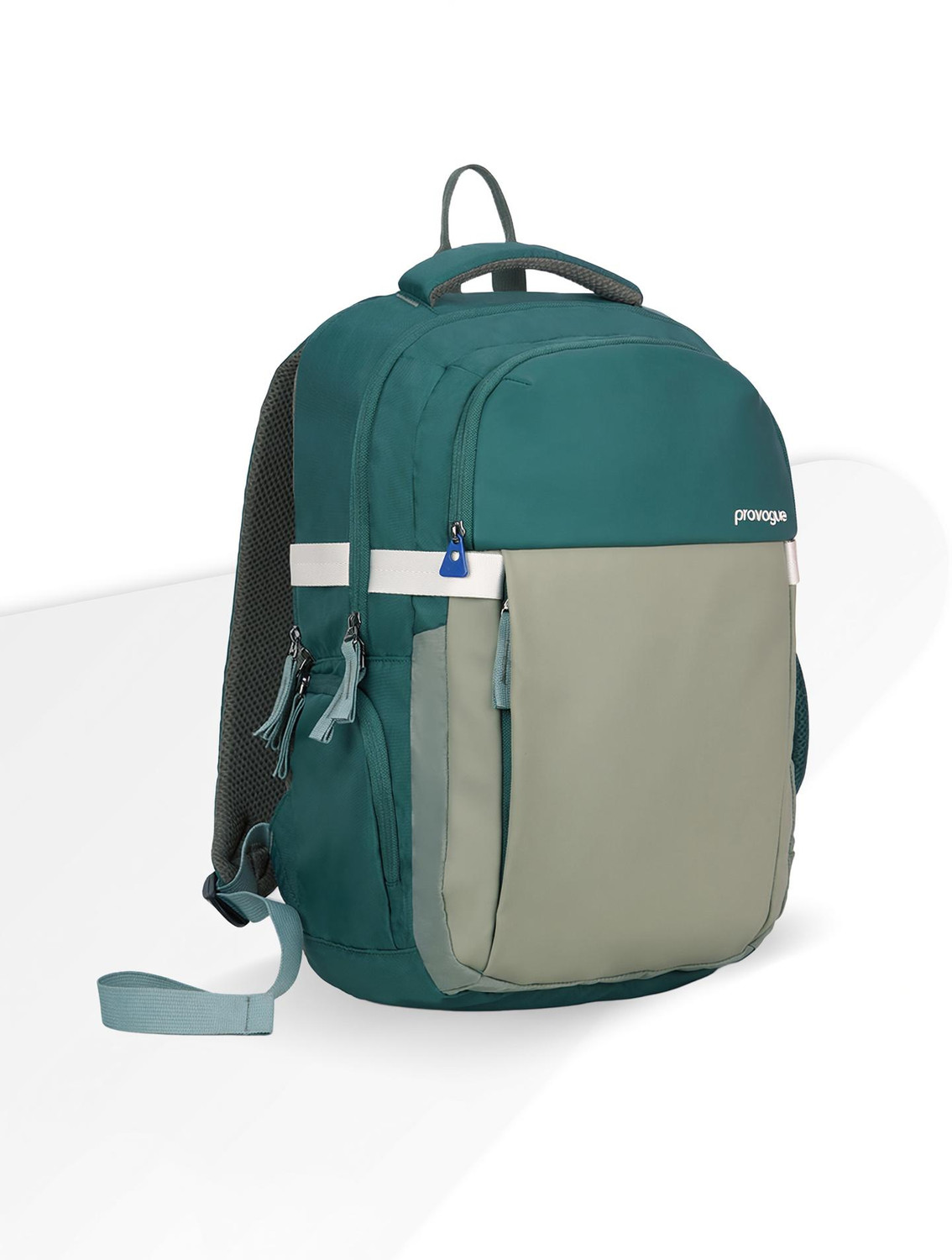 Image of PROVOGUE Urban laptop bag with rain cover, 2 side pocket, Green, 30 Ltr 30 L Laptop Backpack