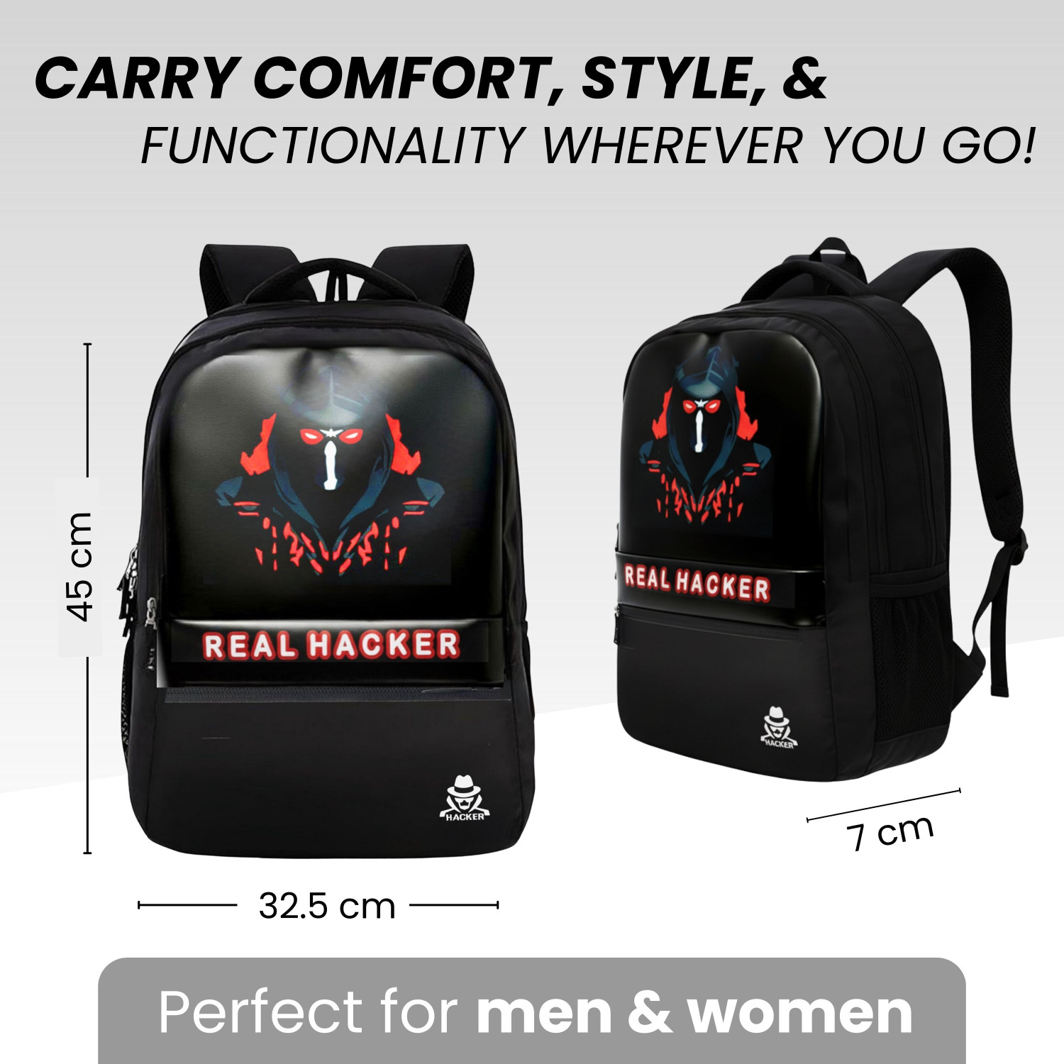 Image of MRSAYON for Men & Women Stylish Real-Hacker printed bag Office, Travel & College 50 L Laptop Backpack