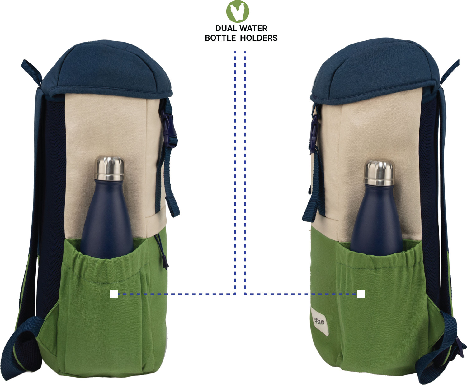 Image of F Gear Dune Navy Beige Mint 18 L Laptop Backpack